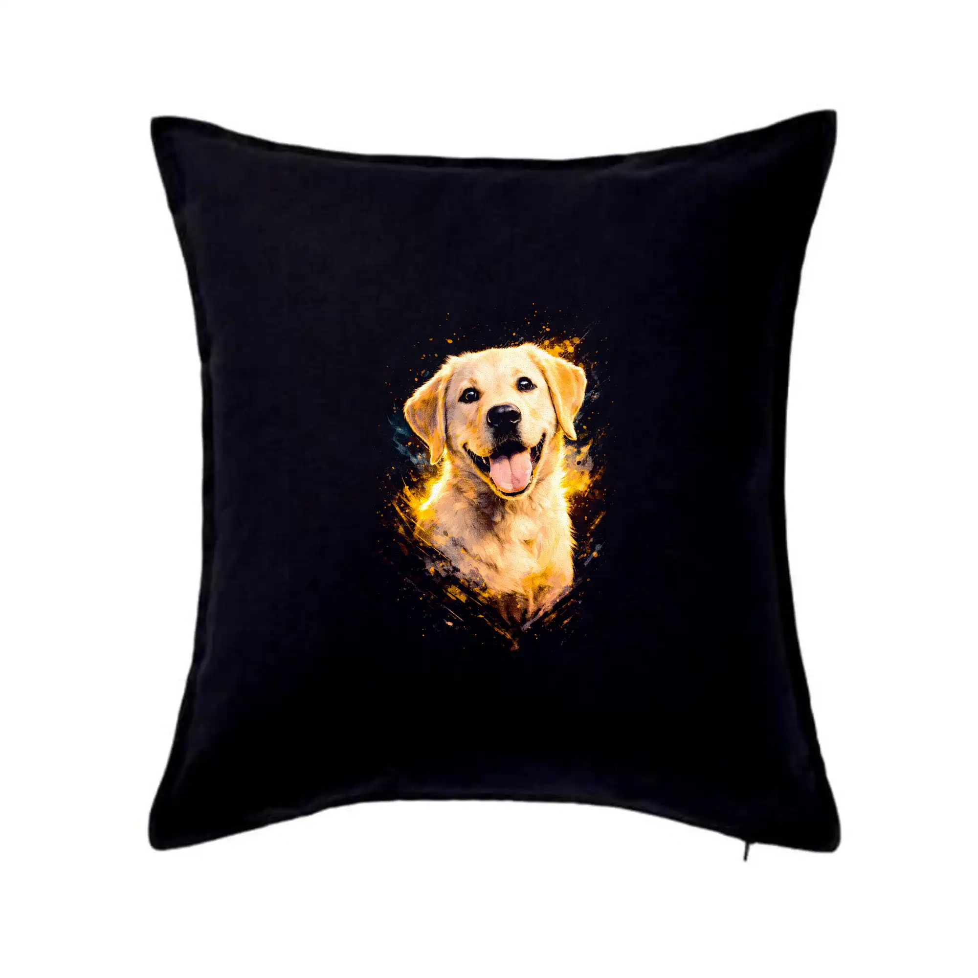 Ostatné psie plemená - Obrázok poltón Zlatého retriever sediaci - Vankúš 50x50