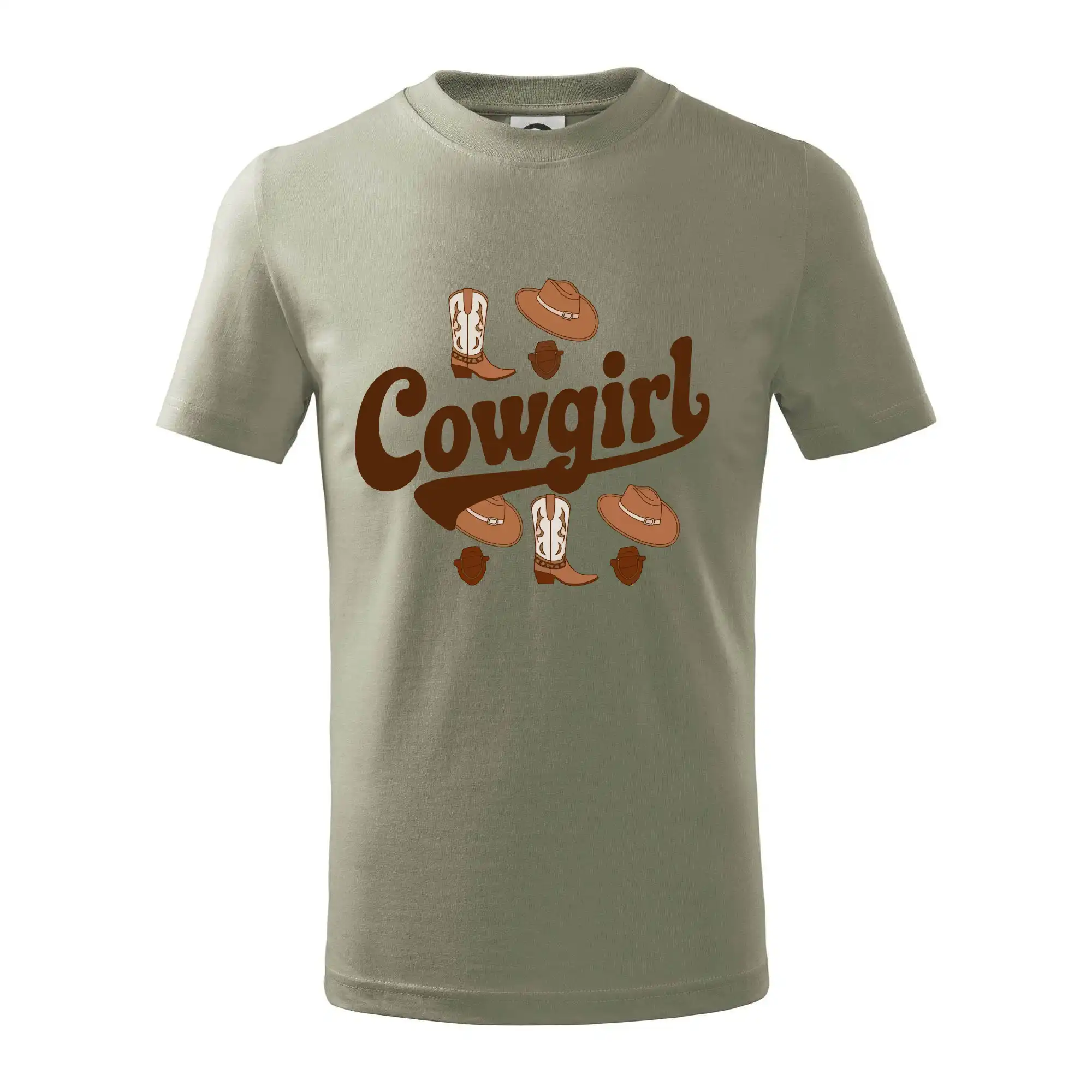 Tričká s koňmi - Cowgirl nápis a oblečenie - Tričko detské bavlnené