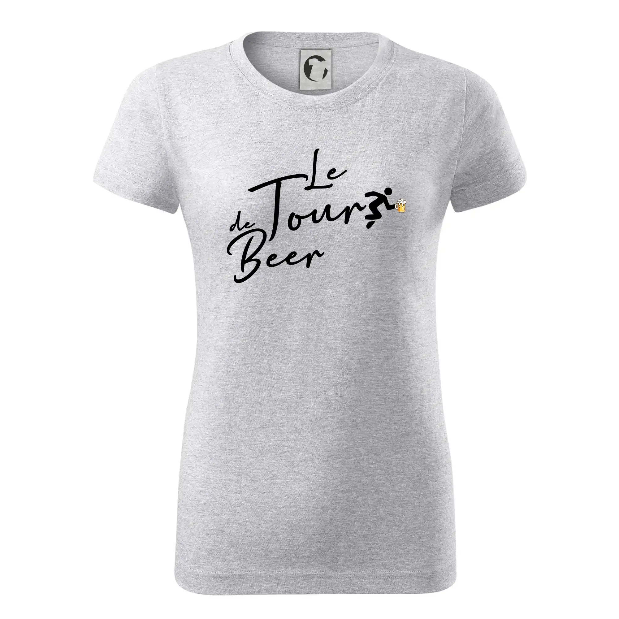 Tričko ako darček pre cyklistu - Le tour de beer - Dámske tričko basic - ľahko voľnejšie a dlhšie