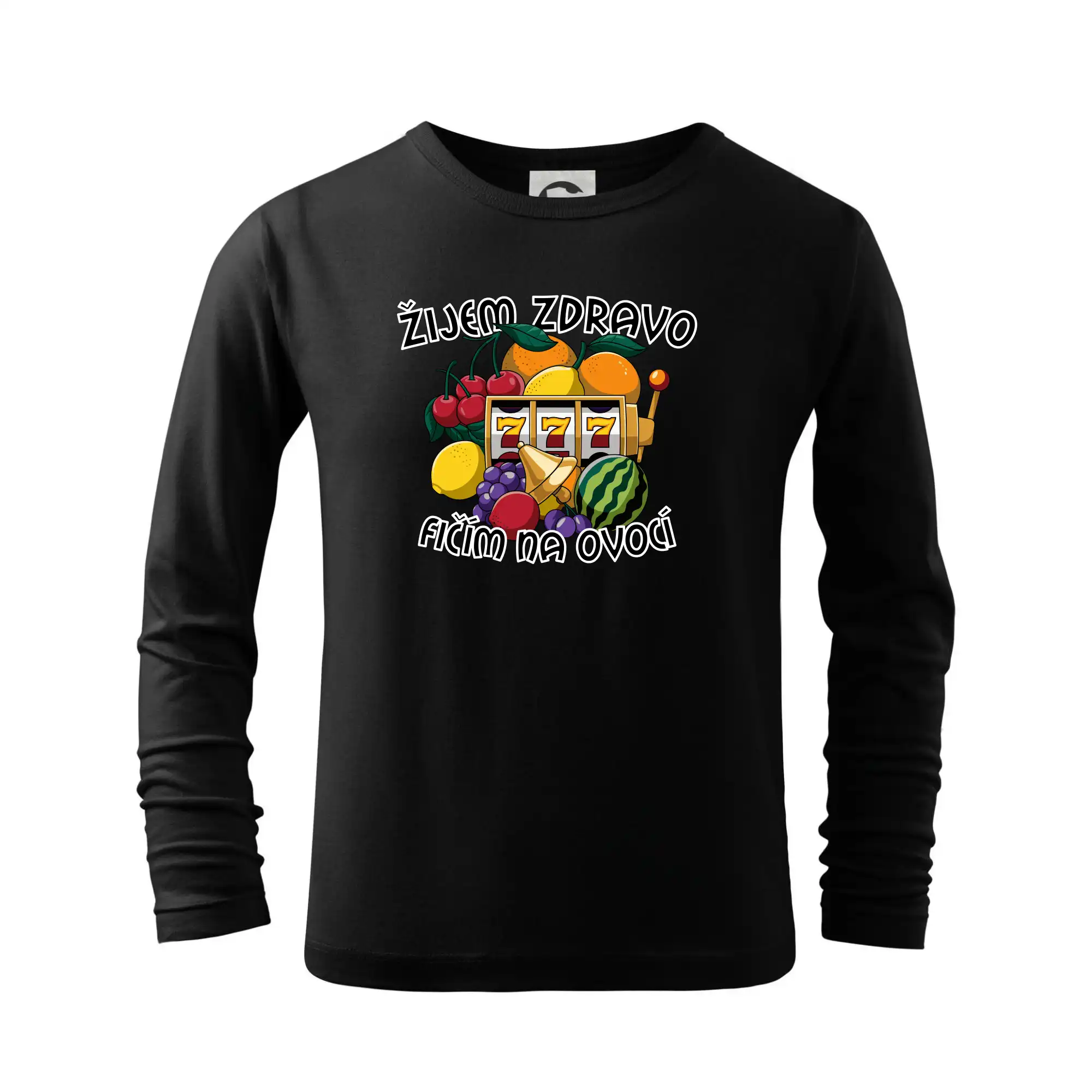 Poker tričká - Casino - Žijem zdravo fičím na ovocí - Tričko detské Long Sleeve