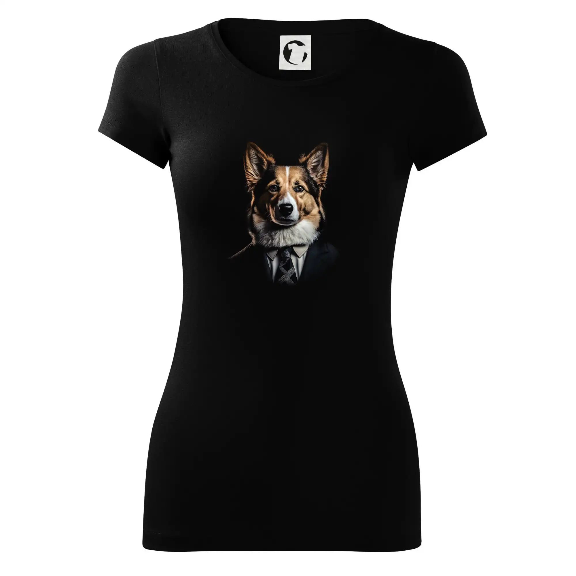 Ostatné psie plemená - Corgi v obleku - Dámske tričko Glance - Priliehavejší strih