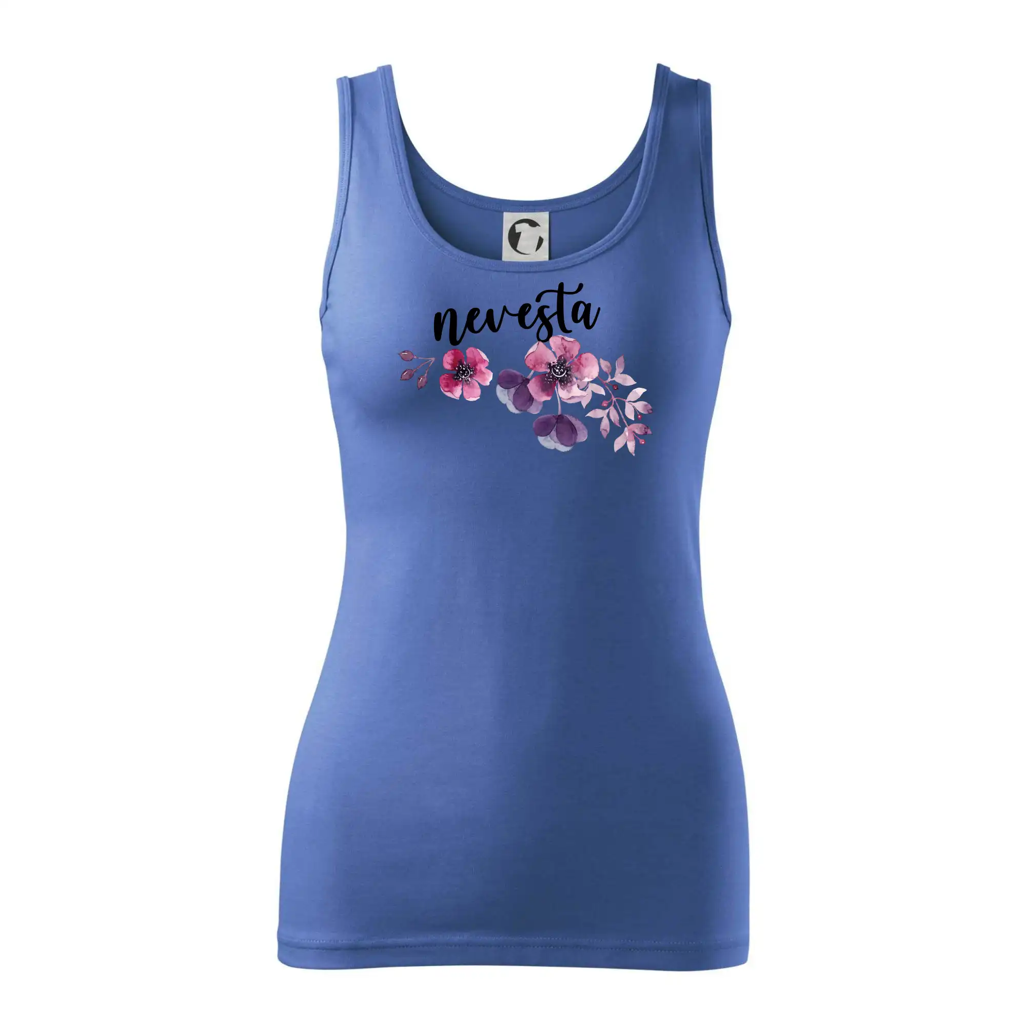 Tričká na rozlúčku so slobodou - Nevesta kvety ružové - Dámske tielko