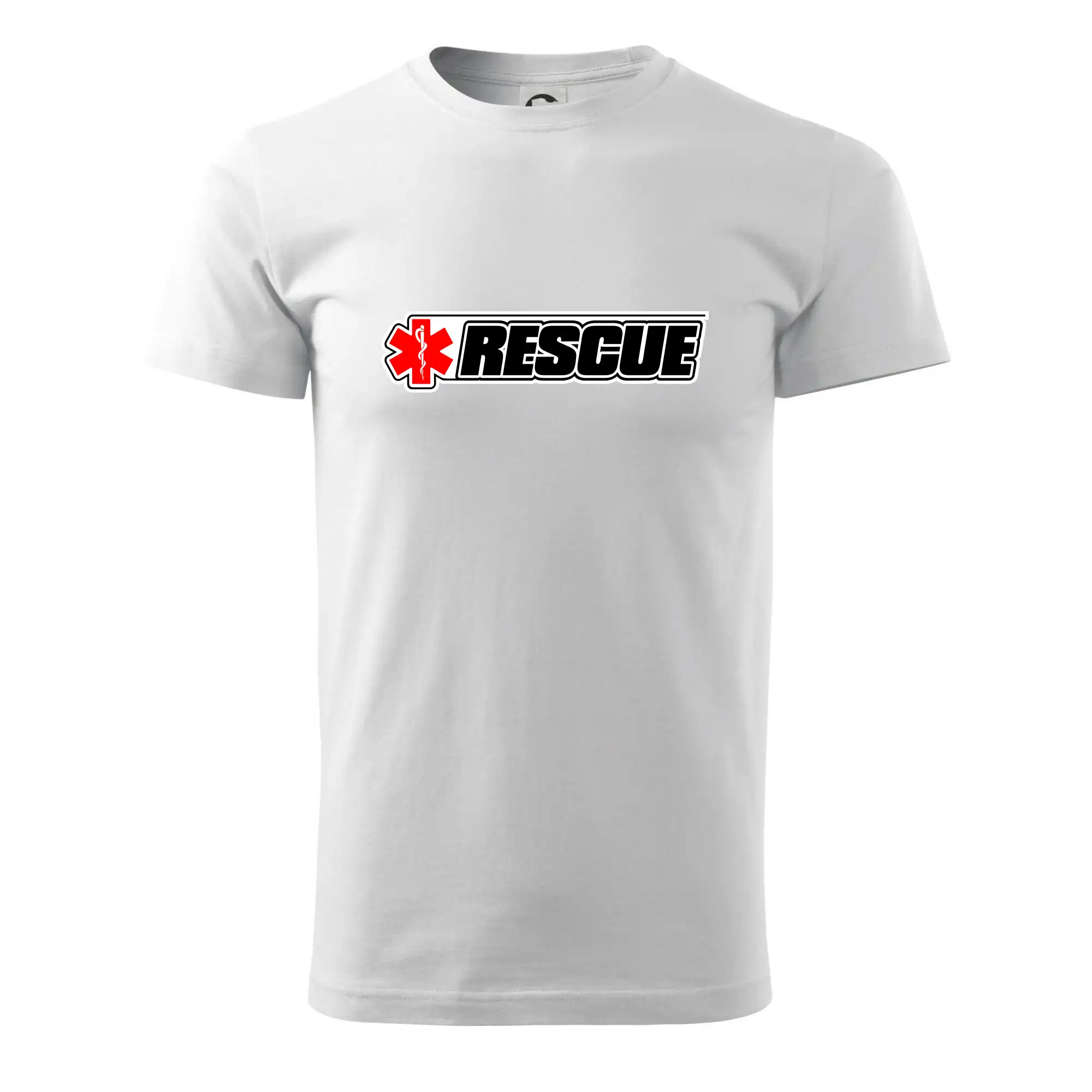 Tričká a mikiny pre záchranárov a lekárov - Kvalitné oblečenie pre zdravotníkov - Záchranár rescue kríž červený - Klasické pánske tričko vyššej gramáže