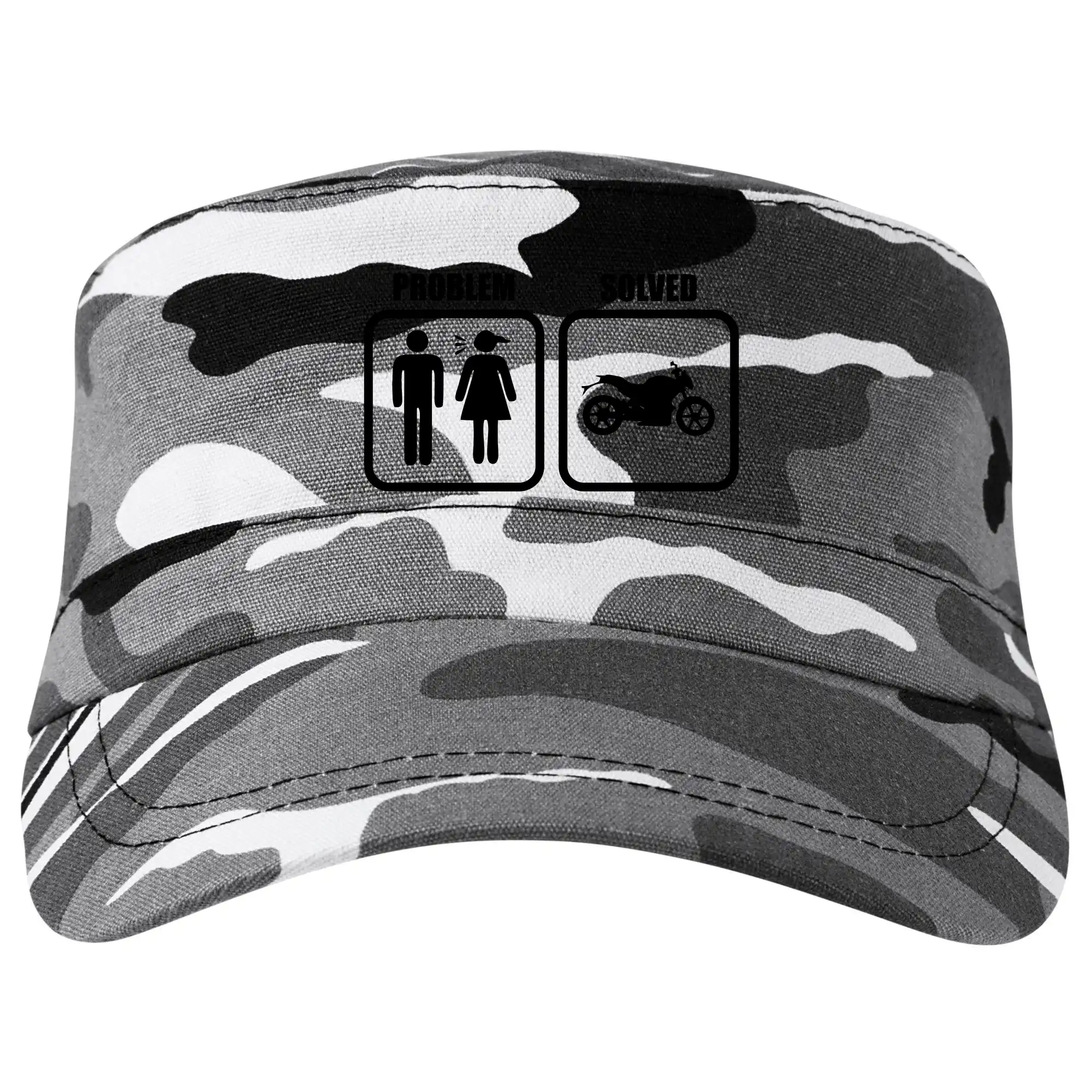 Tričká Problem Solved - Problém cestná motorka - Šiltovka CAMO