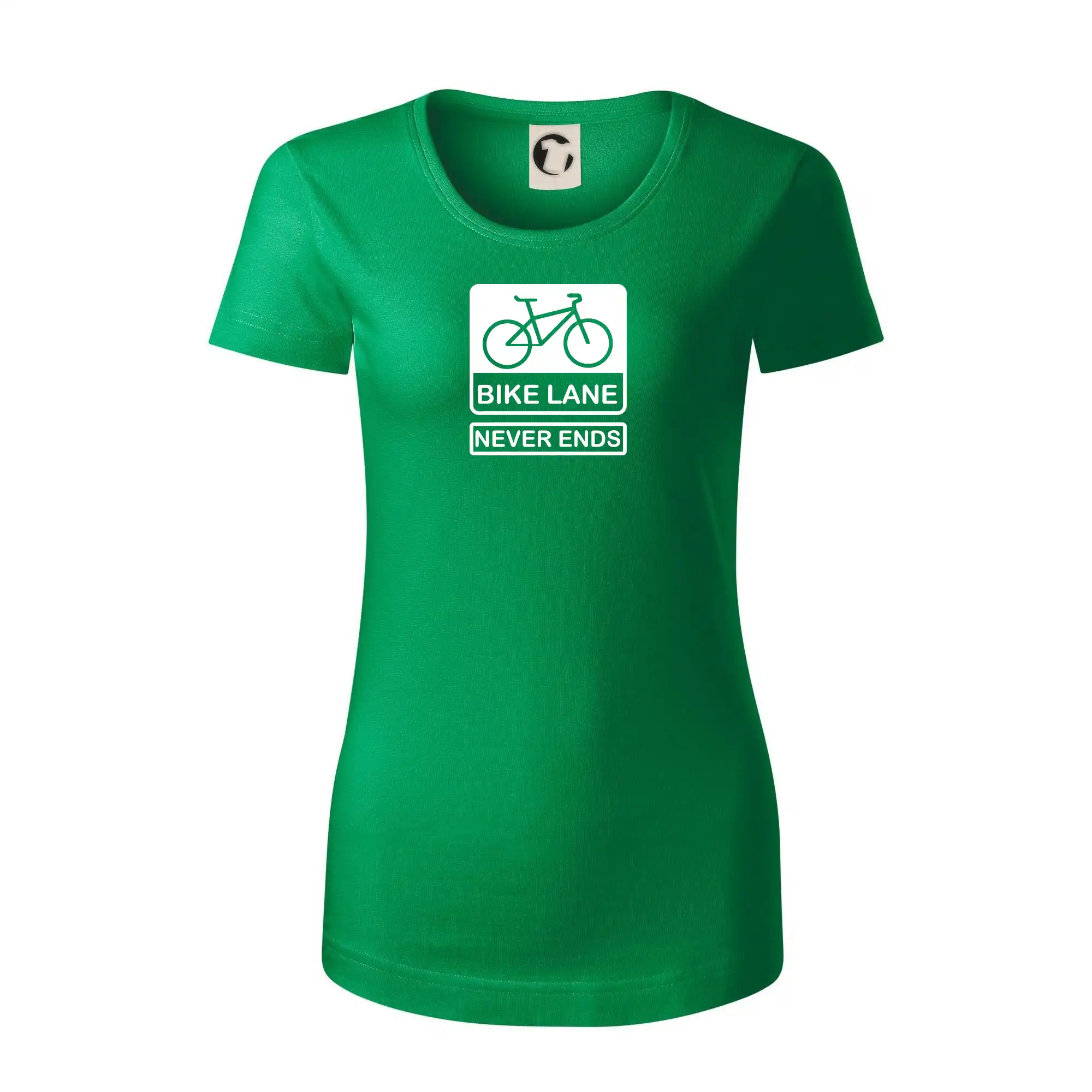 Tričko ako darček pre cyklistu - Bike lane - Dámske tričko z organickej bavlny Origin (GOTS)