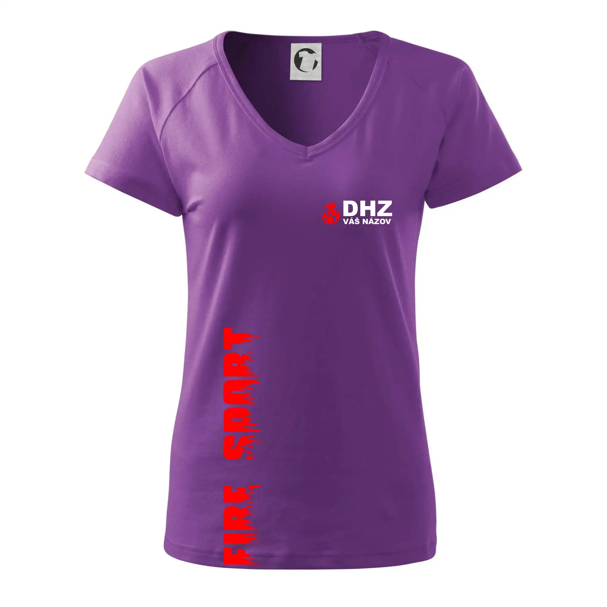 Originálne tričká pre hasičov - DHZ (oheň, firesport, názov sboru - vlastný nápis) - Tričko dámske Dream