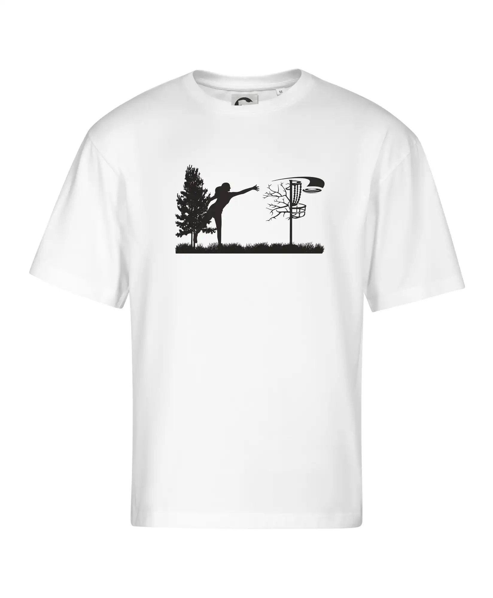 Disc golf - žena čierny obrázok