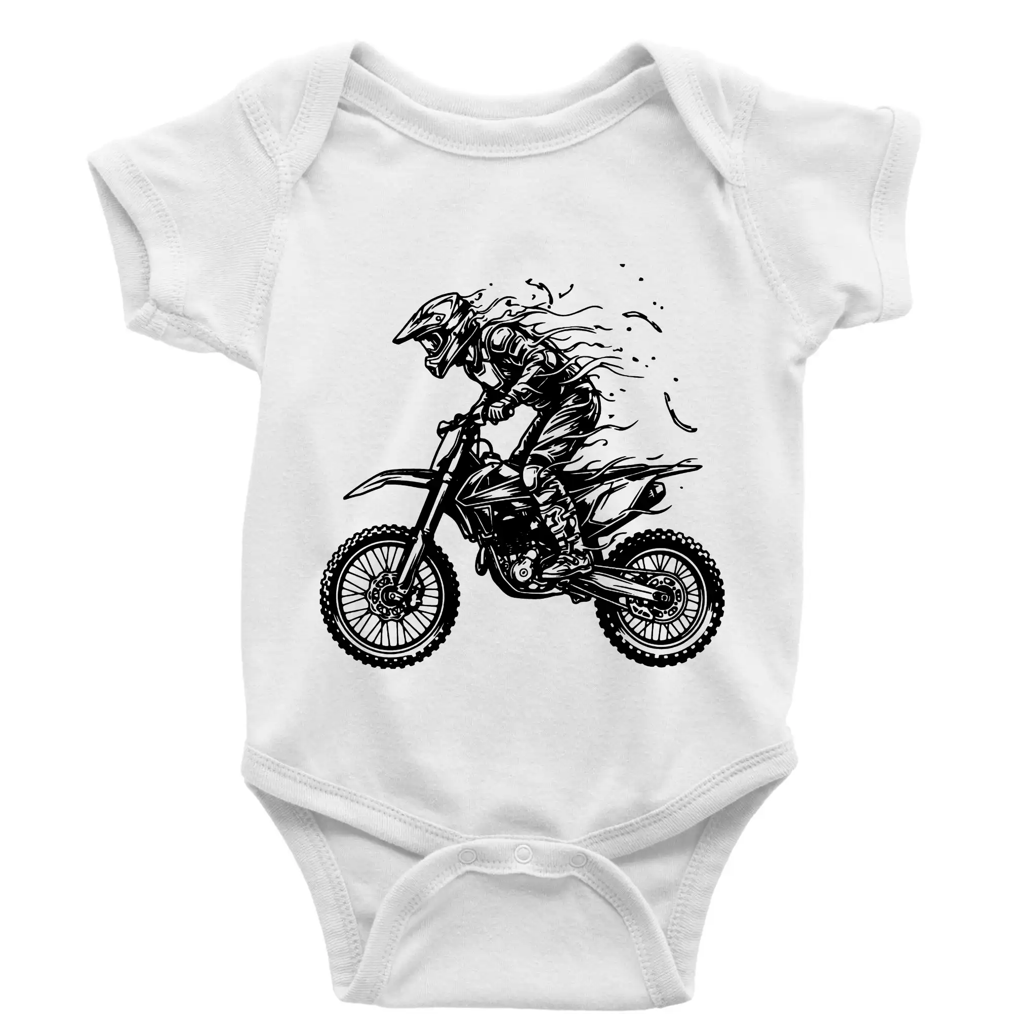 Motocross tričká - Cross - Enduro kostra - Body dojčenské s krátkym rukávom
