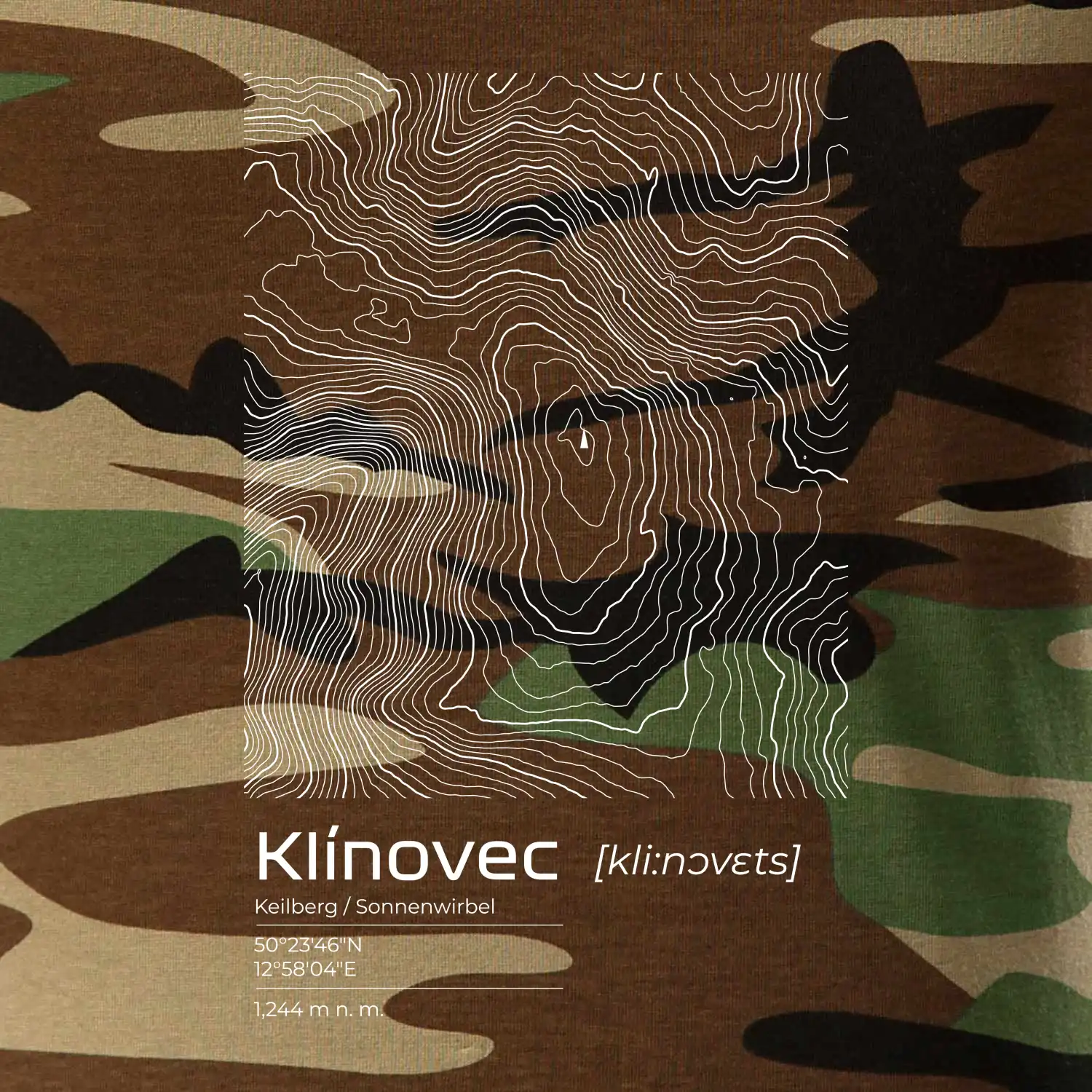 Klínovec - vrstevnice v obdélníku