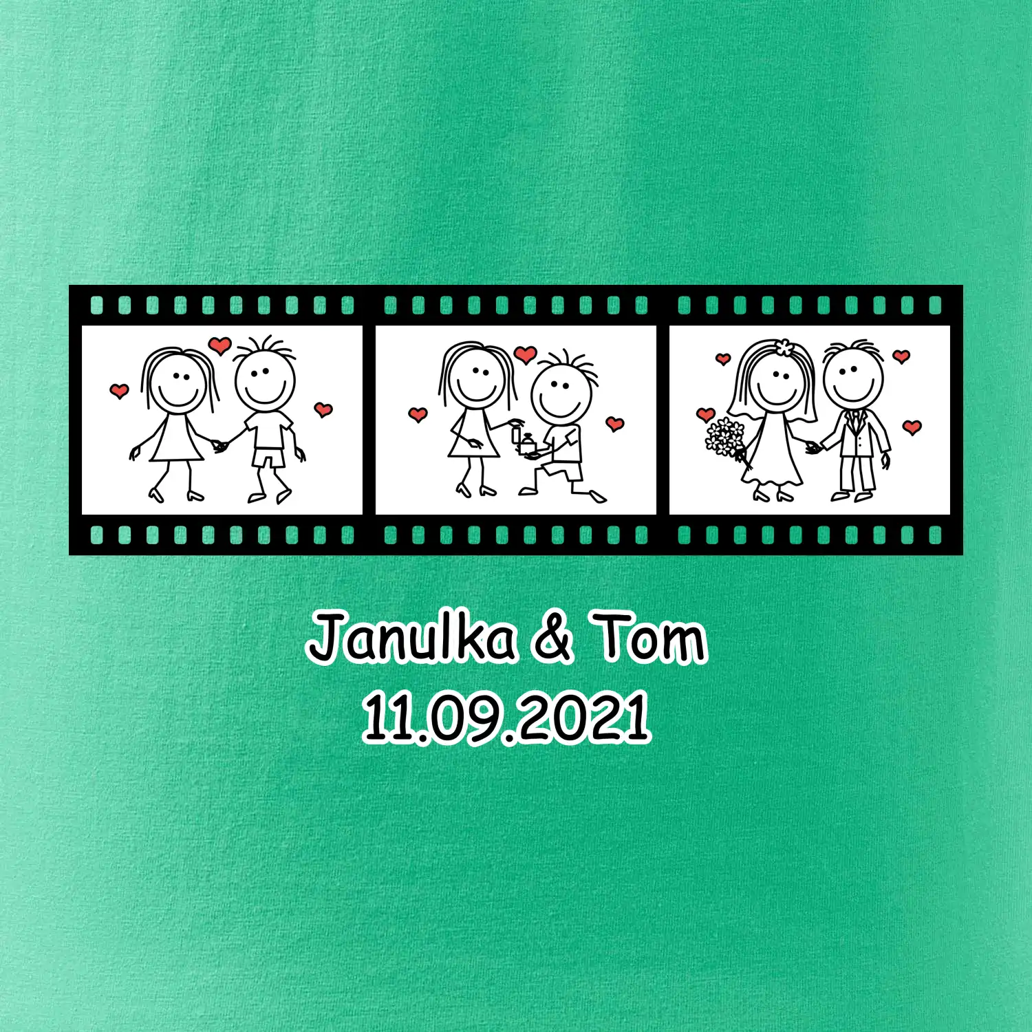 Svatební den - váš nápis (Hana-creative)