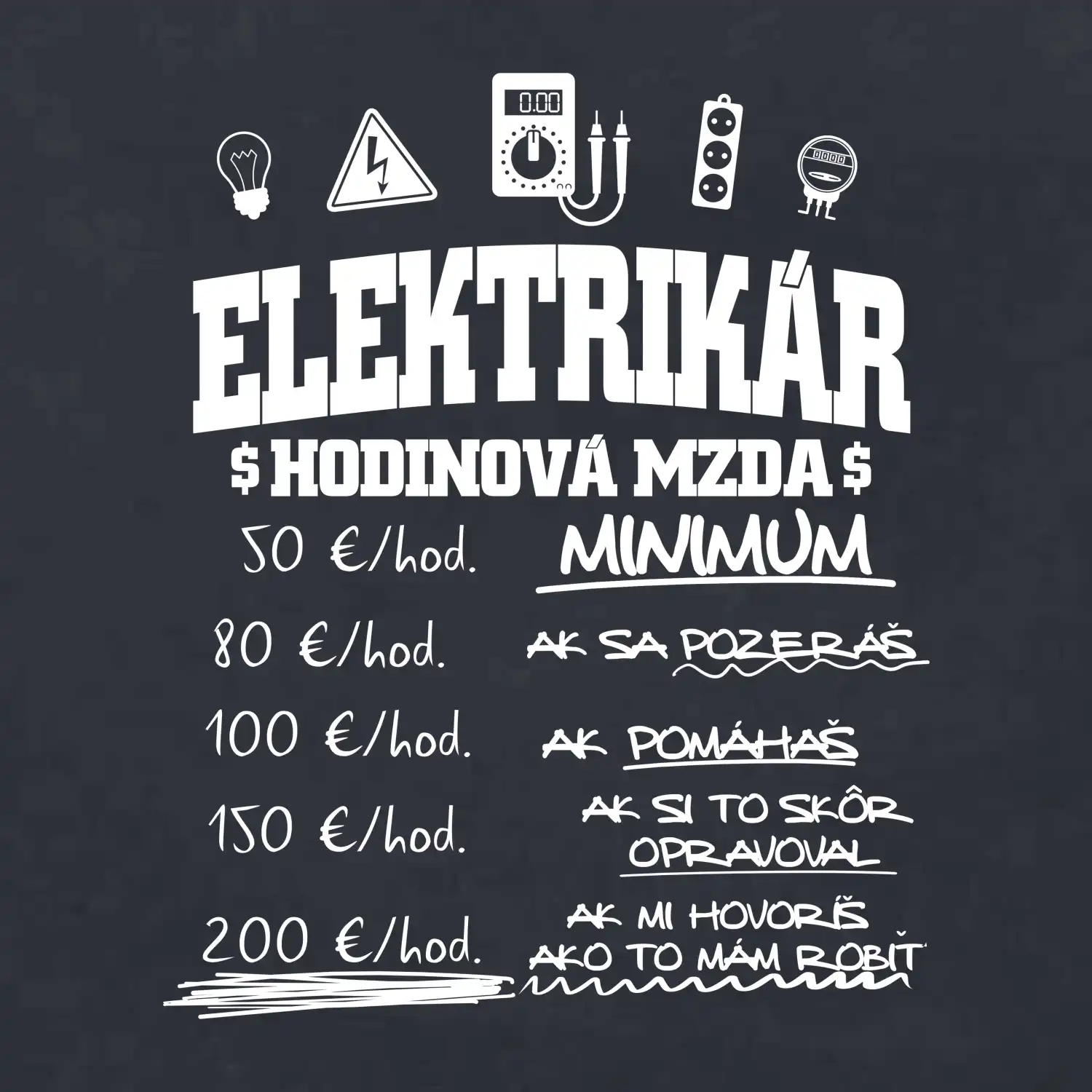 Hodinová mzda elektrikár SK