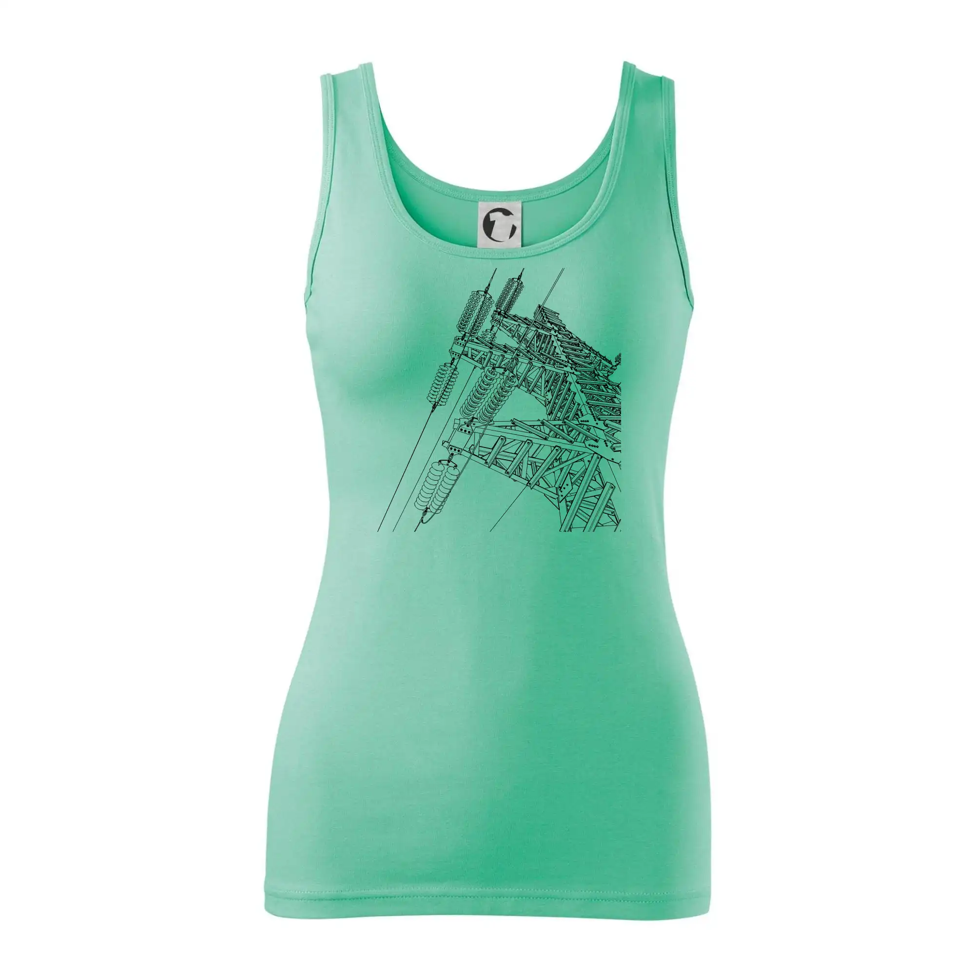 Nákres stožáru vysokého napětí