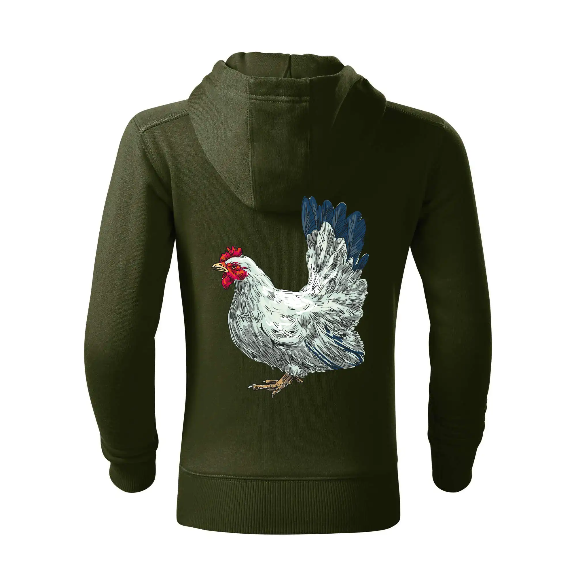 Slepice kreslená bílá