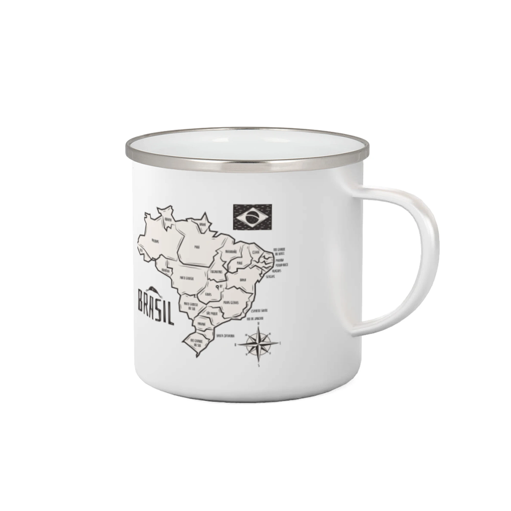 Ostatné mestá / miesta - Brazília mapa s názvami regiónov - Plecháčik