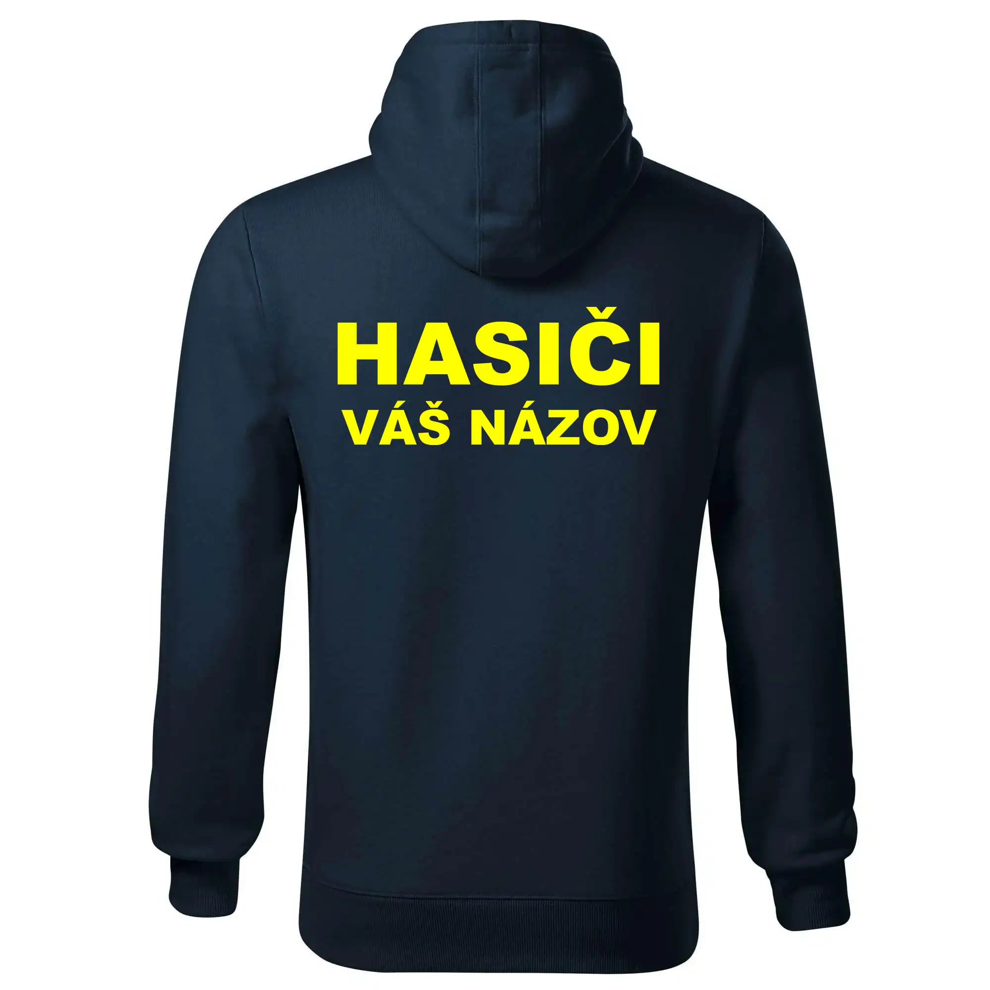 Hasiči - žltý nápis - váš názov zboru