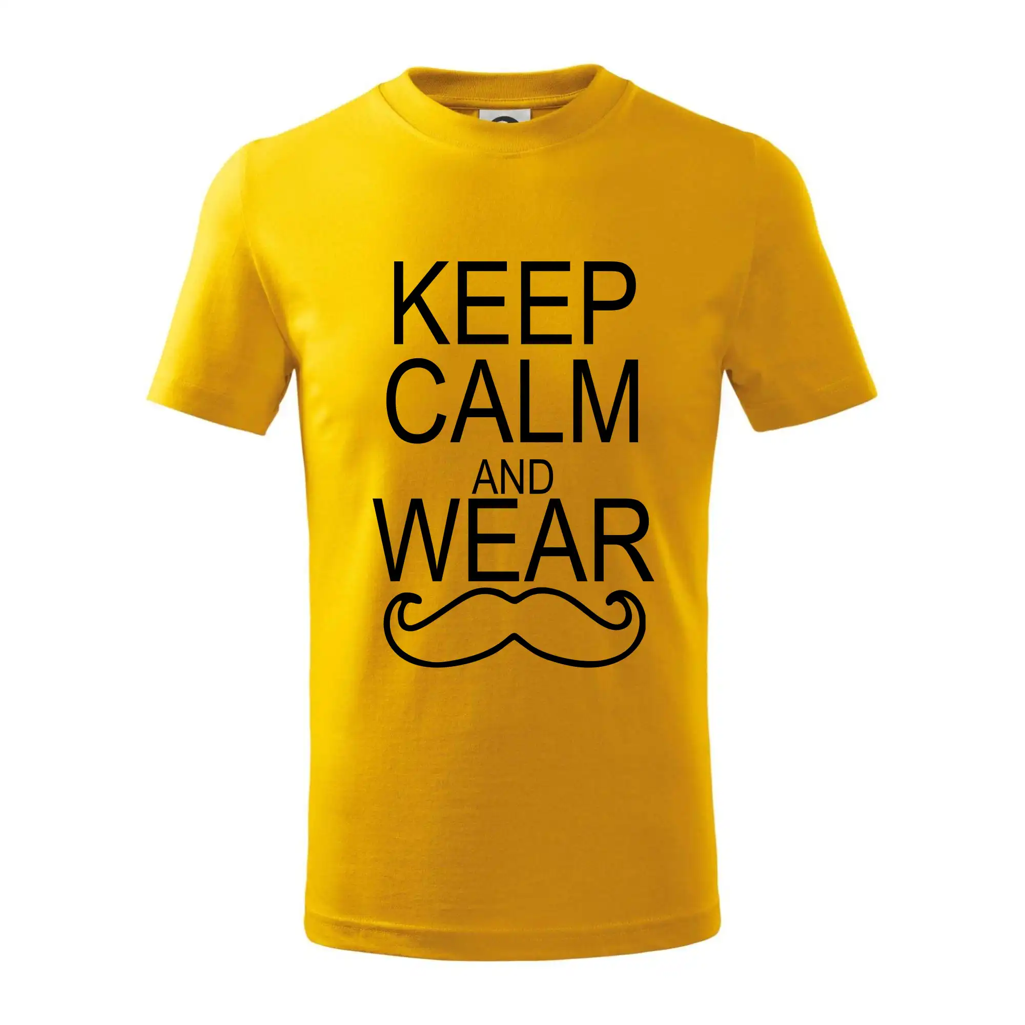 Tričká s fúzikmi - Keep calm and wear mustache - Tričko detské bavlnené