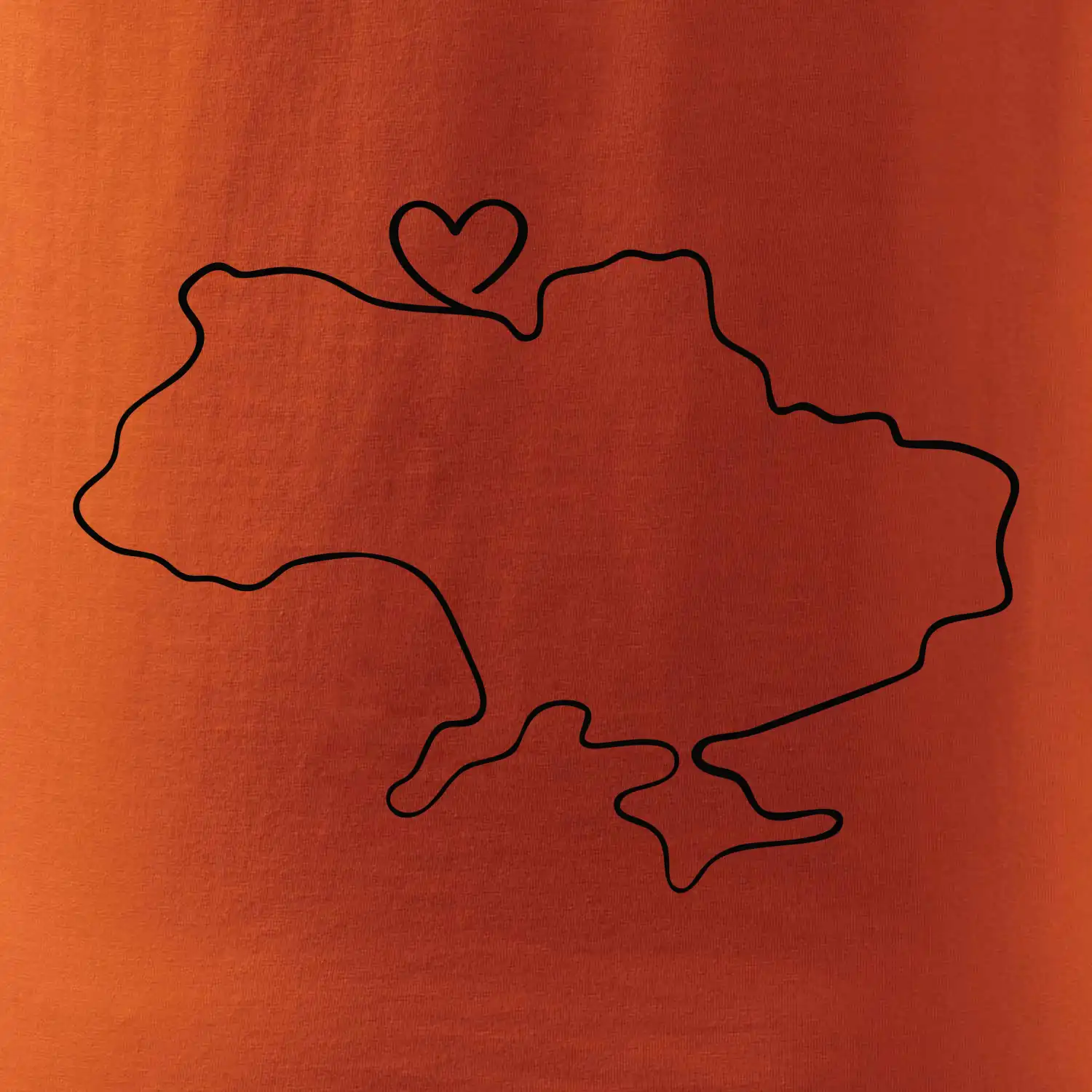 Mapa Ukrajiny - srdce