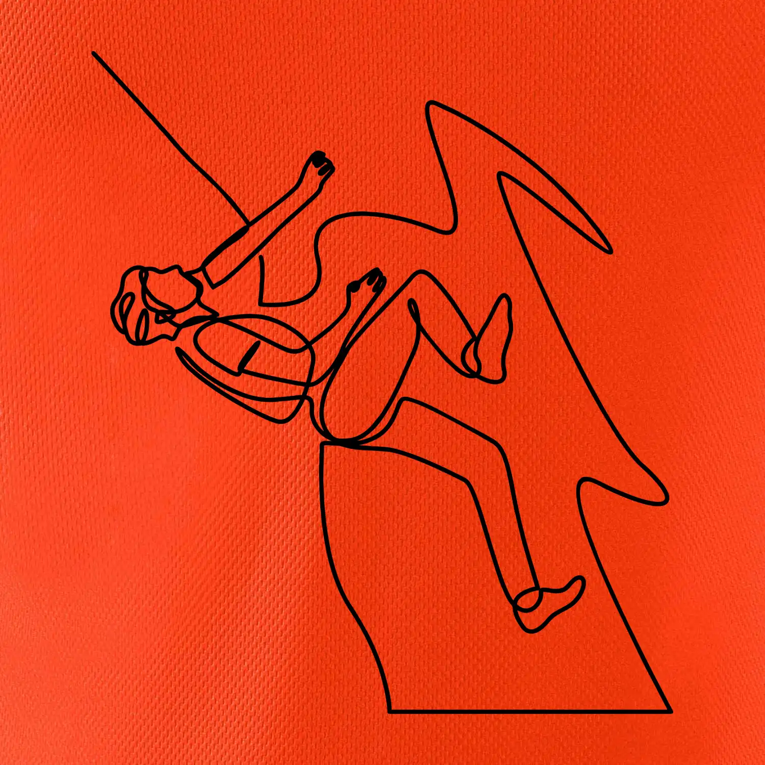 Lezec na skále jedním tahem