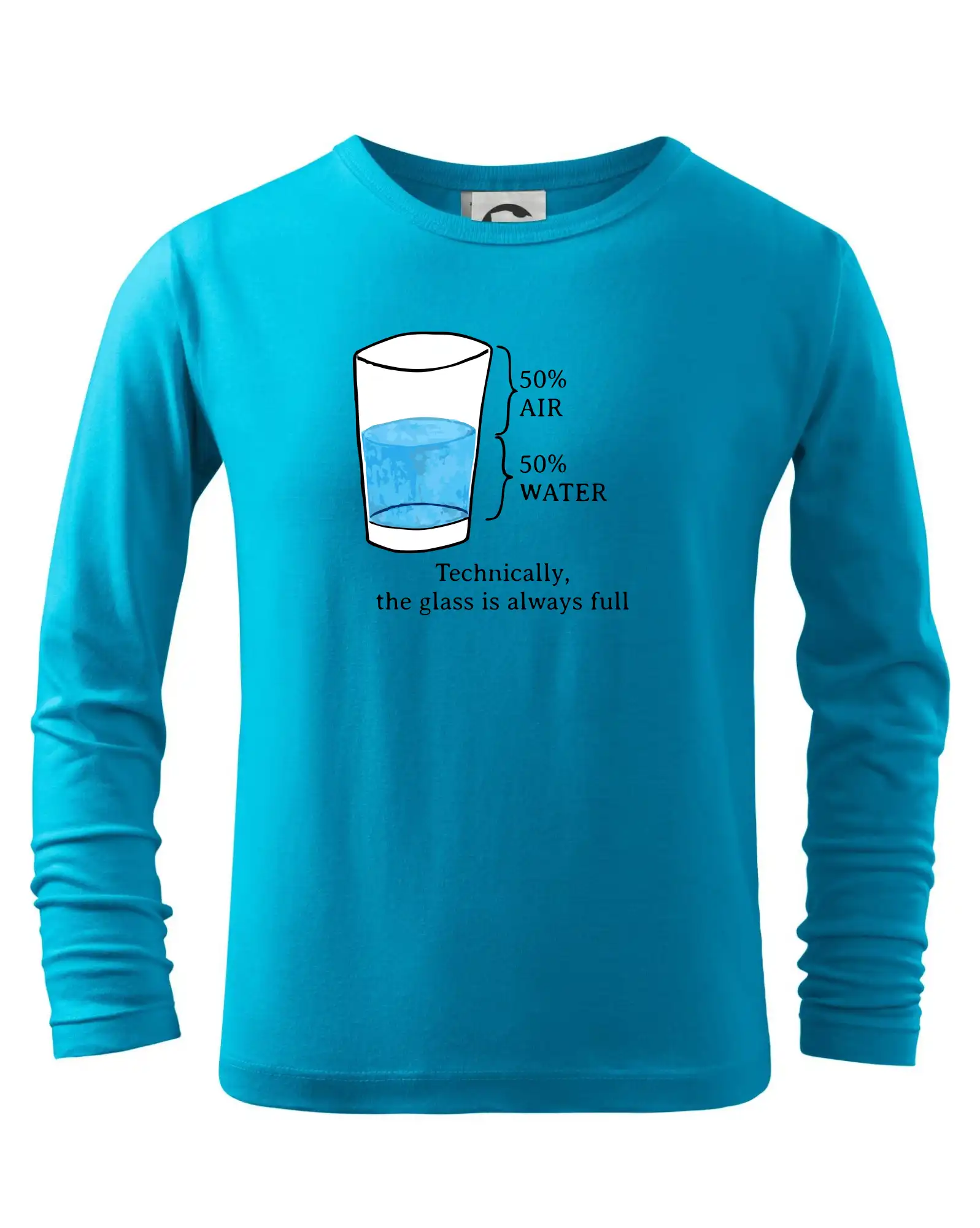 Grafické tričká - Technically, the glass is always full - Tričko detské Long Sleeve