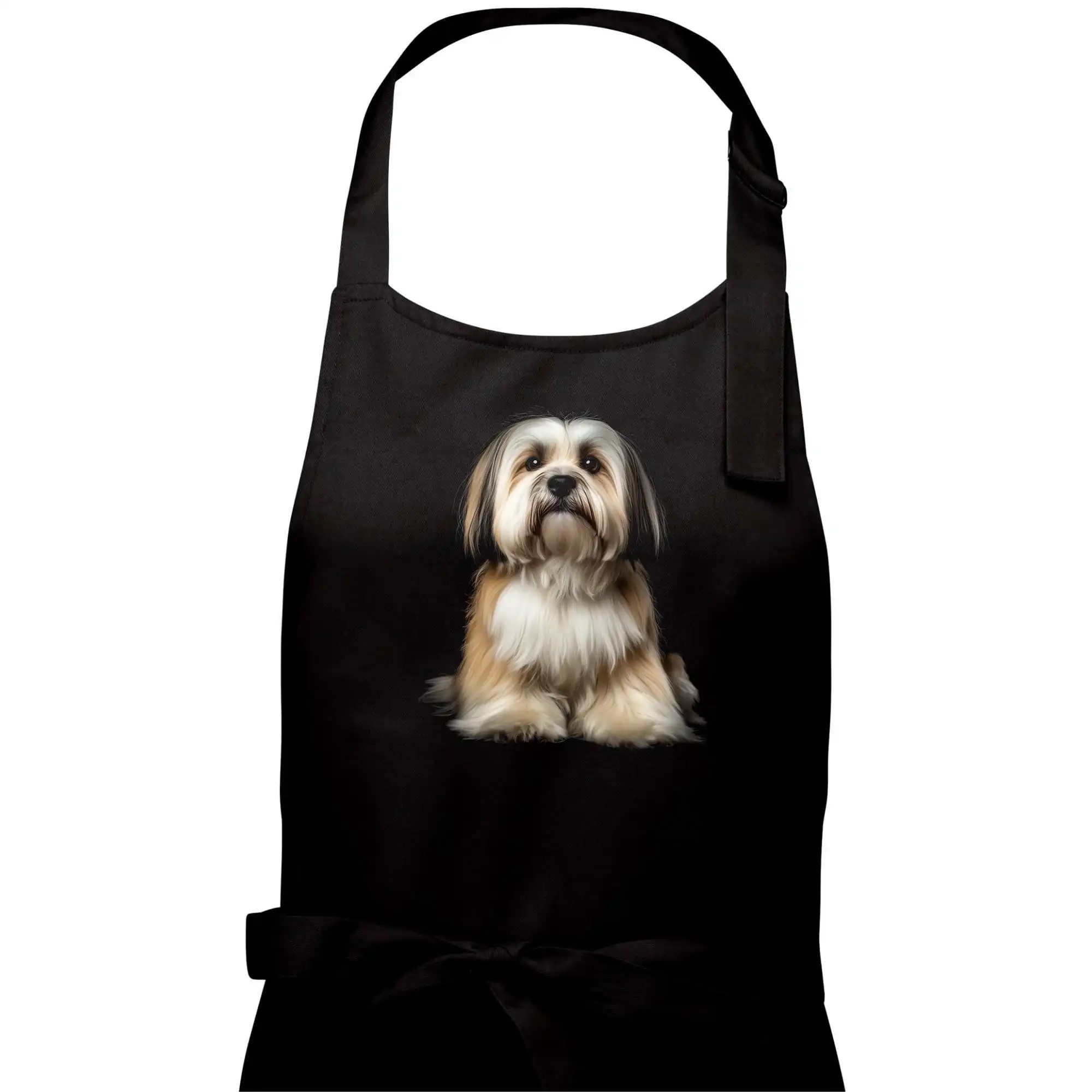 Ostatné psie plemená - Lhasa Apso čierna fotka - Pánska zástera na varenie
