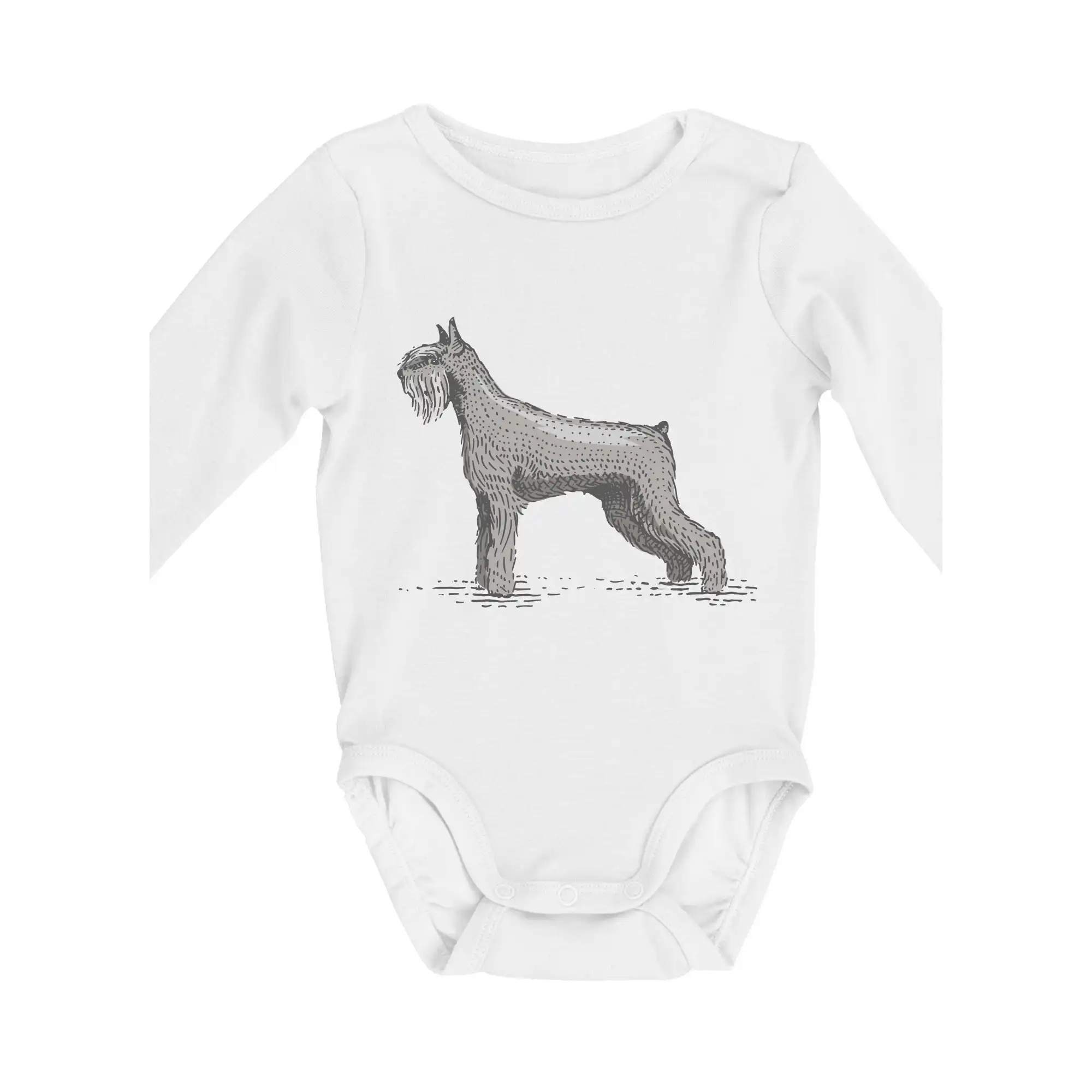 Ostatné psie plemená - Vintage Schnauger - Body dojčenské s dlhým rukávom