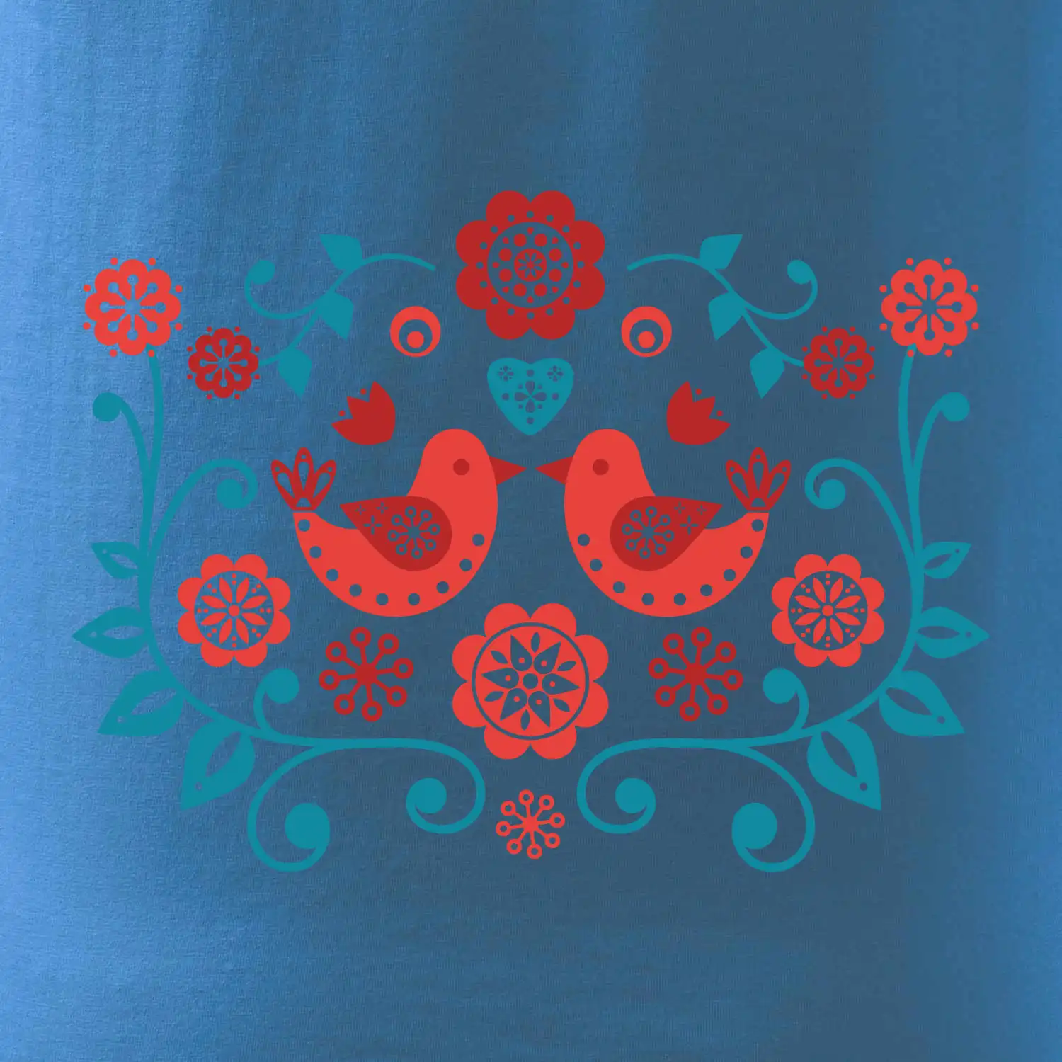 Folklor - dva červení ptáčci