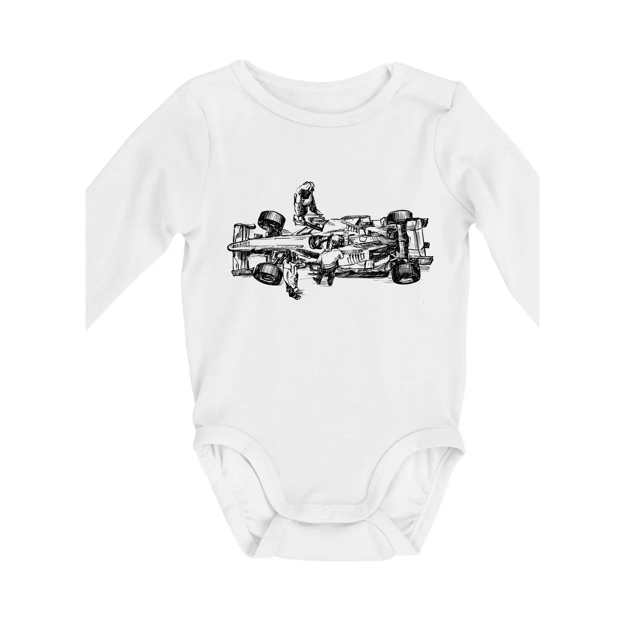 Auto tričká - Formula v depe - Body dojčenské s dlhým rukávom