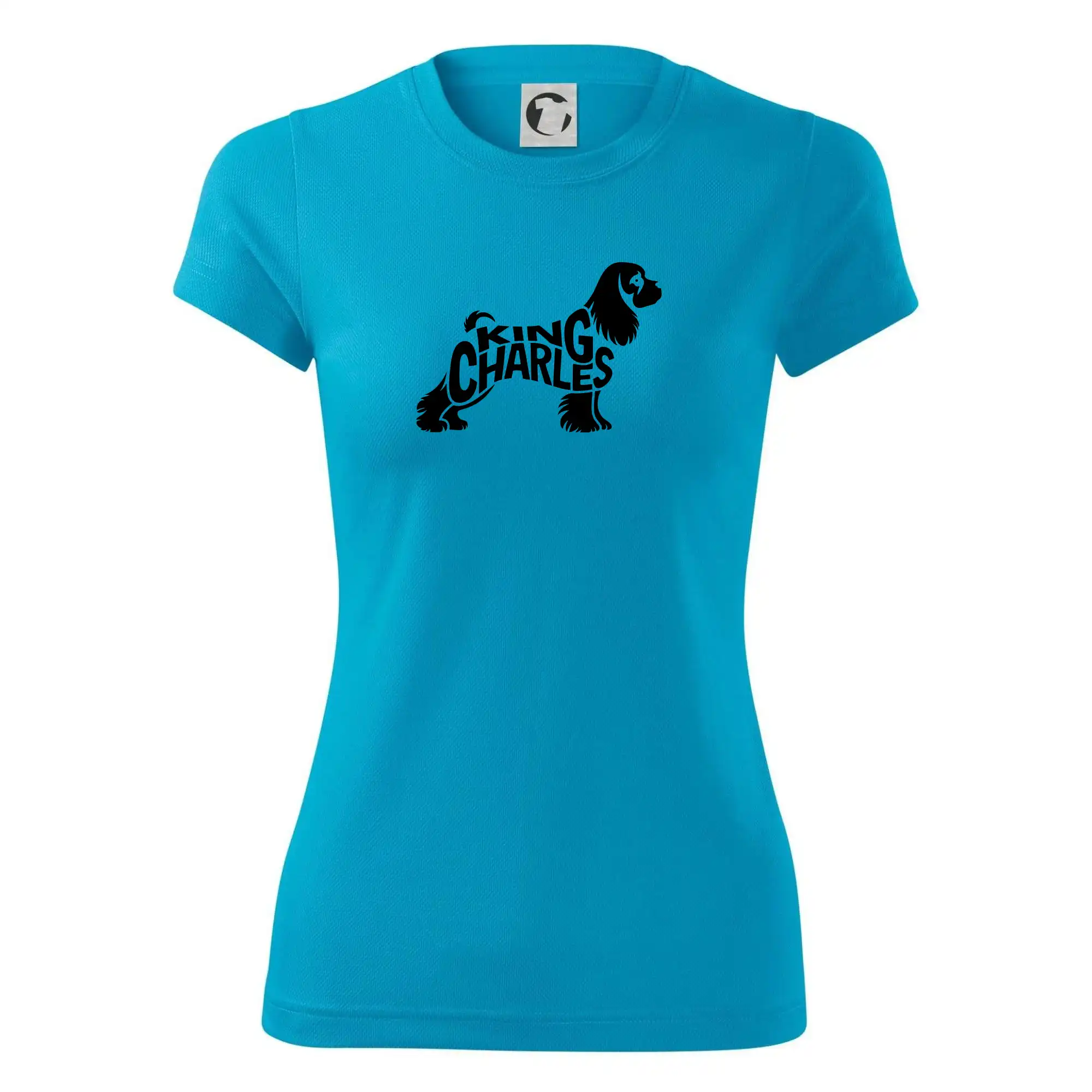 Kavalír king Charles španěl nápis v těle