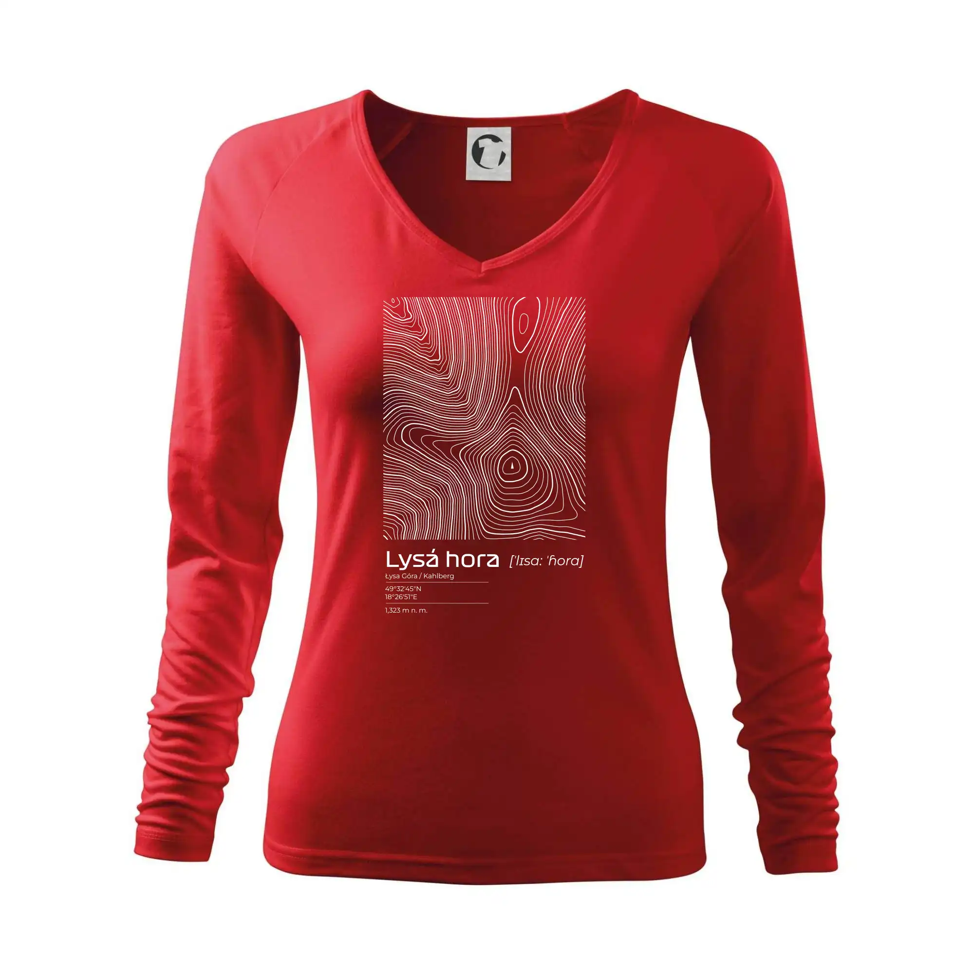 Lysá hora - vrstevnice v obdélníku