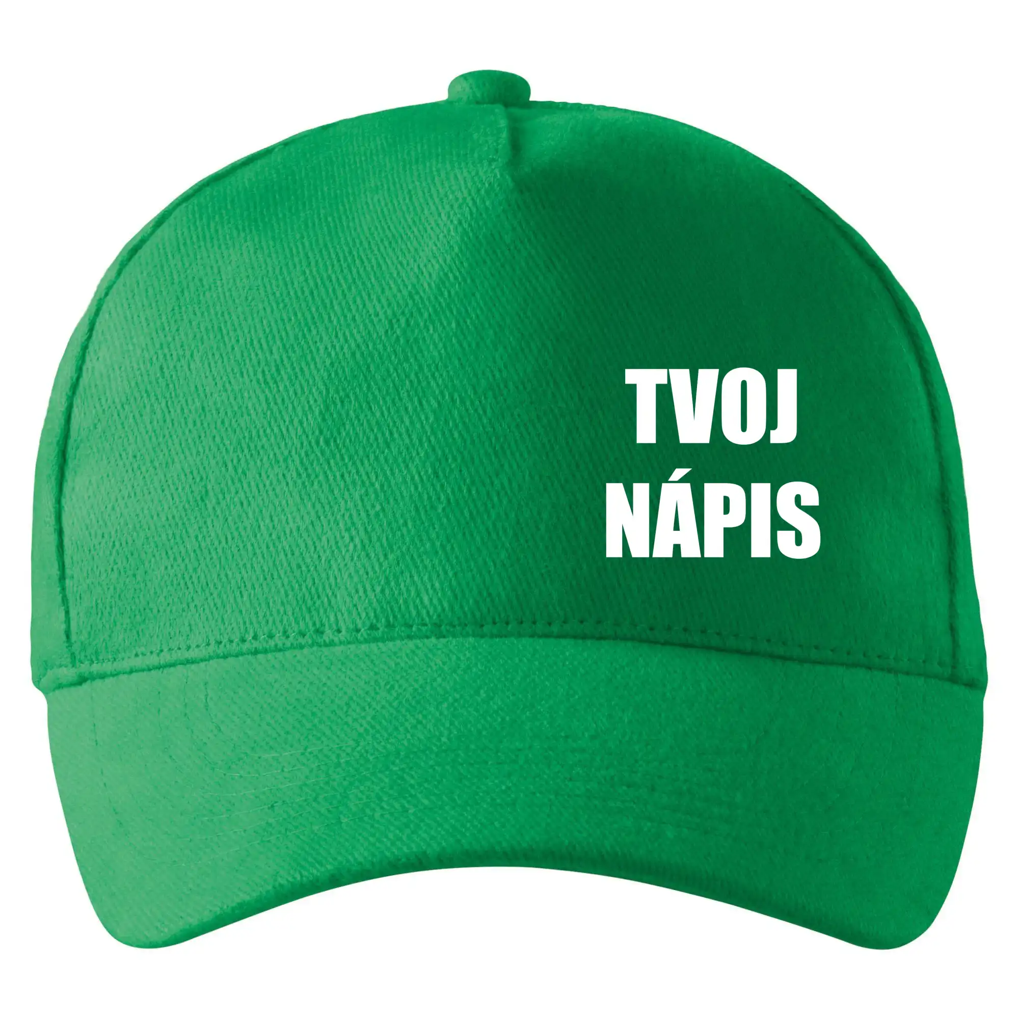 MyShirt tričká - Tvoj vlastný nápis tlačiaci - na prsníku - Šiltovka so zahnutým šiltom a mosaznou sponou