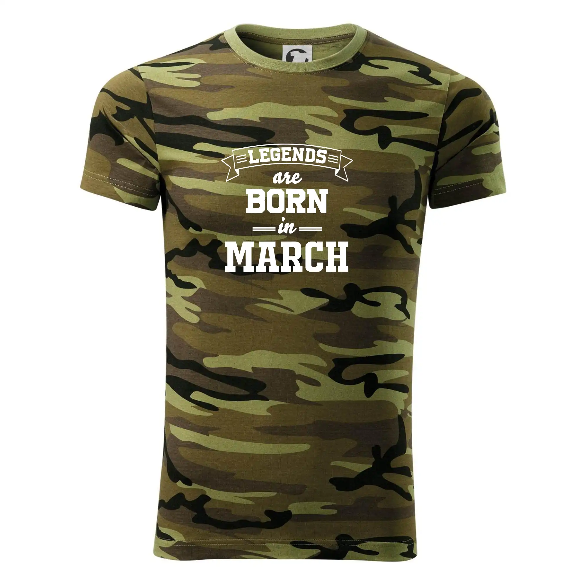 Tričká pre narodených v marci - Legends are born in March - Army CAMOUFLAGE