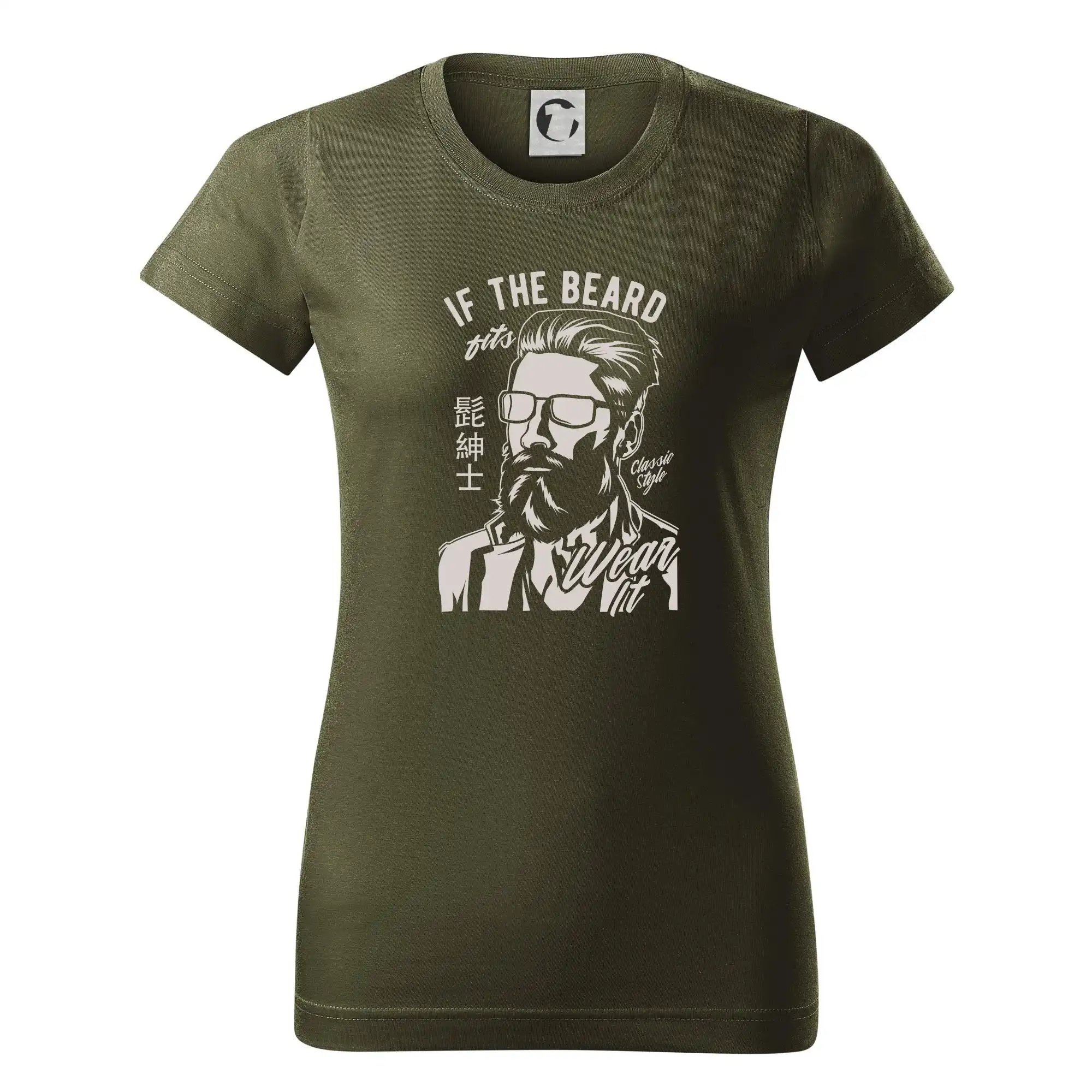 Tričká s fúzikmi - If The Beard Fits Wear It - Dámske tričko basic - ľahko voľnejšie a dlhšie