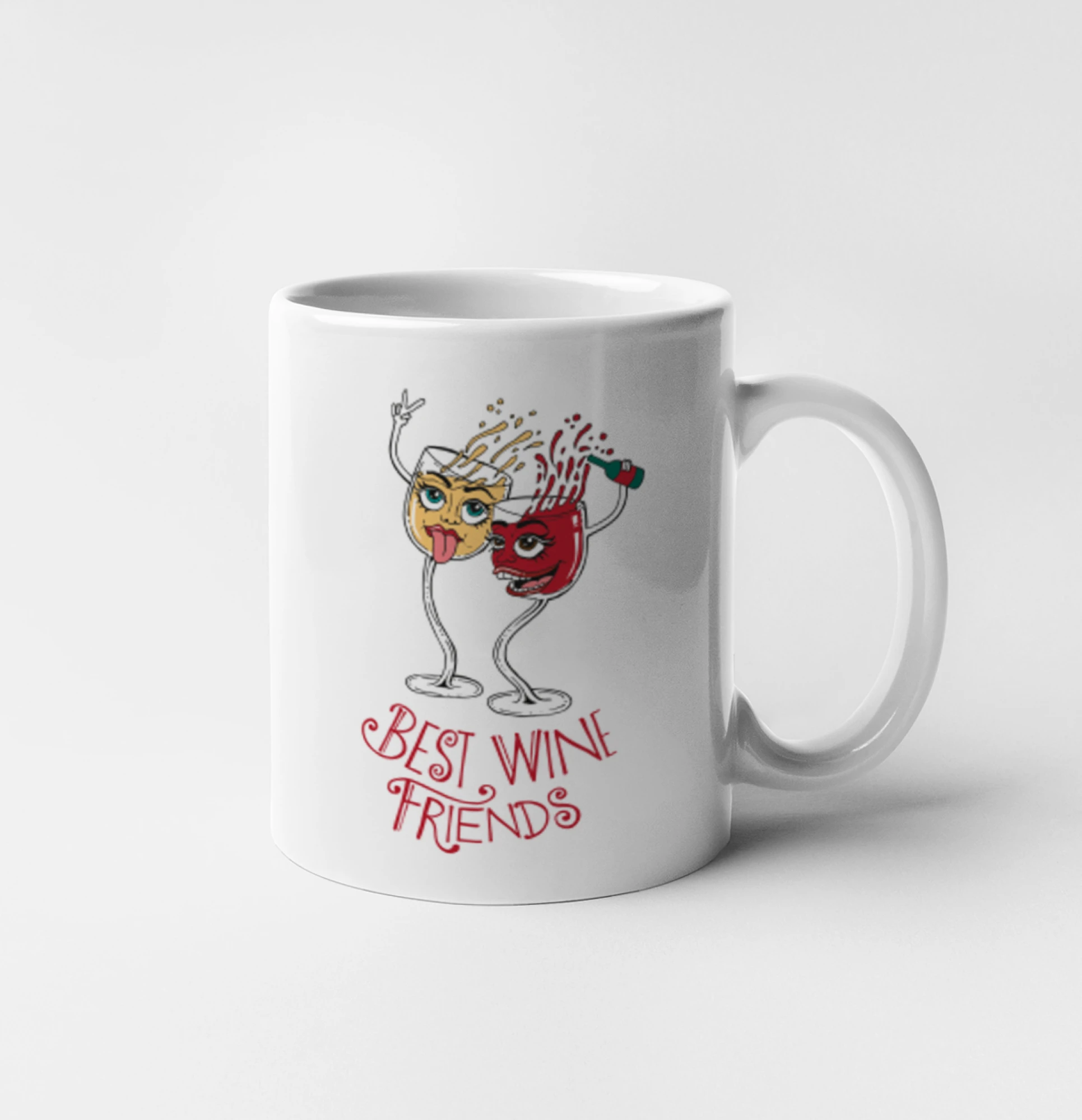 Vtipná tričká s tematikou vína - Best wine friends dancing (Pecka design) - Hrnček 