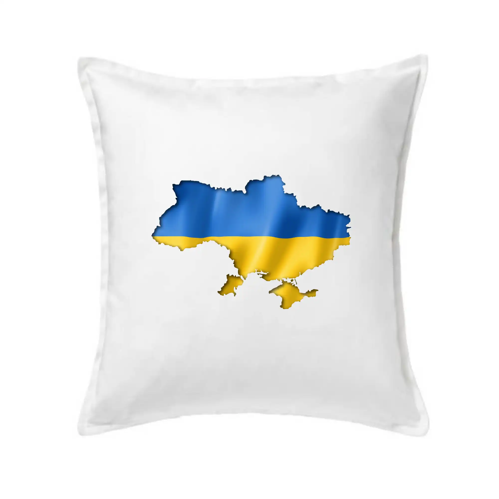 Tričká s vlajkou ukrajiny - Ukrajina vlajka mapa - Vankúš 50x50