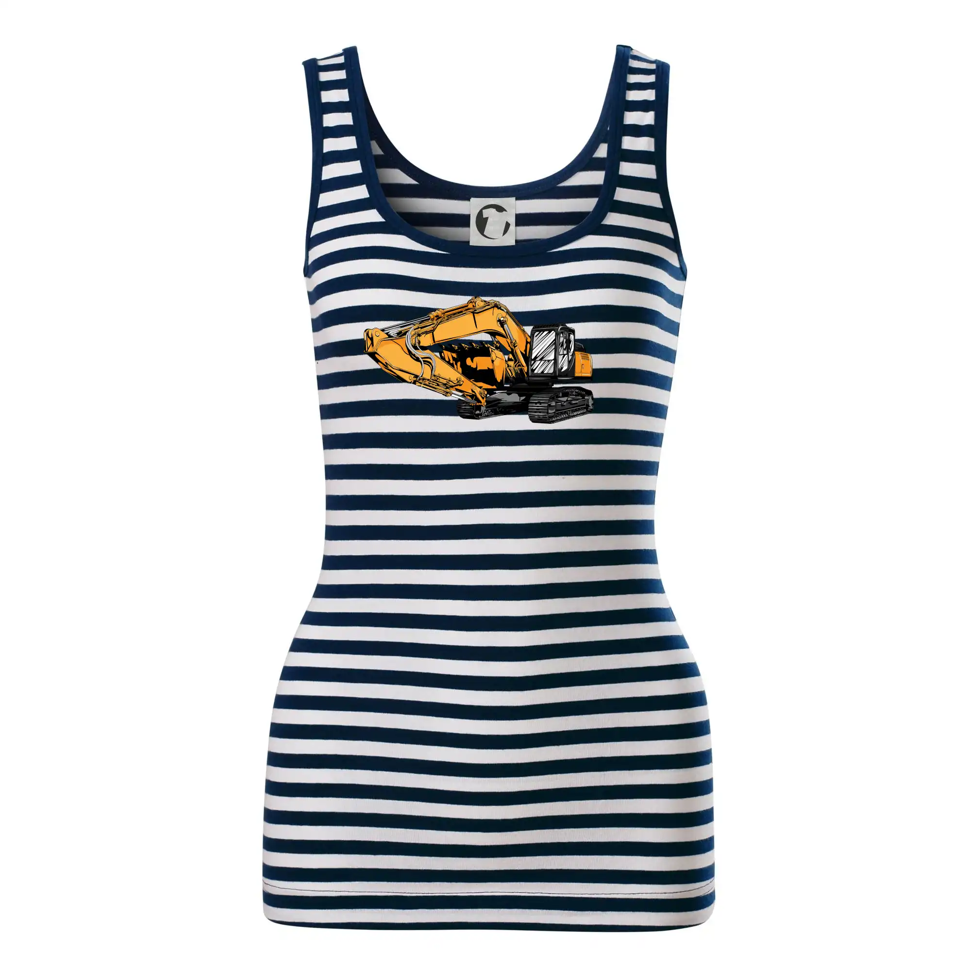Žltý bager z boku - Sailor tielko na vodu