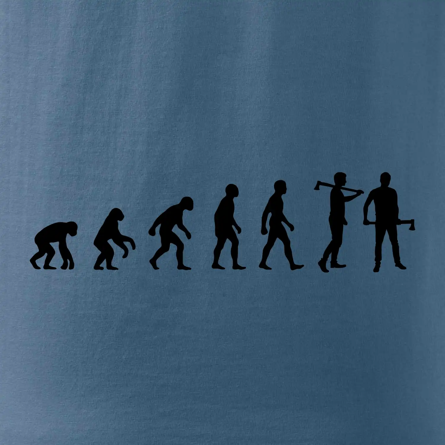 Evoluce dřevorubec - sekera