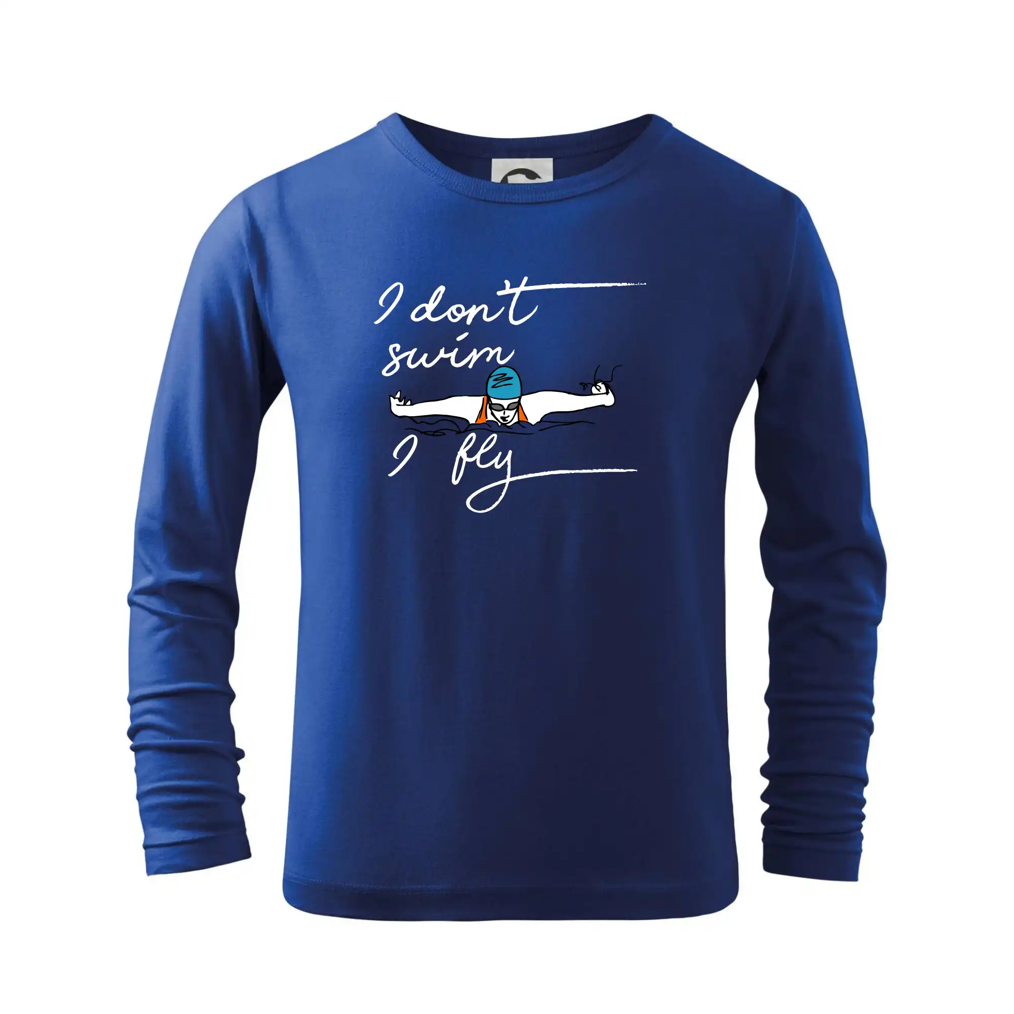 Ostatné športy - I don't swim i fly - Tričko detské Long Sleeve