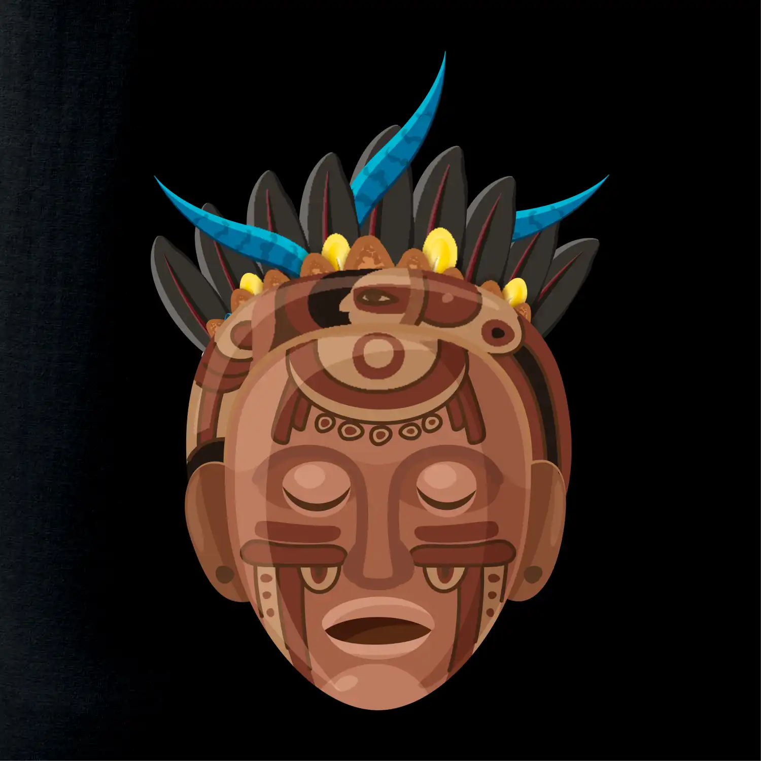 Mayové maska hnědá