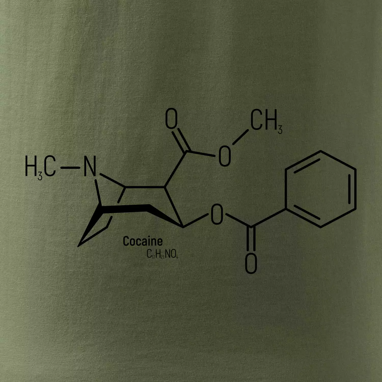 Molekulární struktura Cocaine Kokain