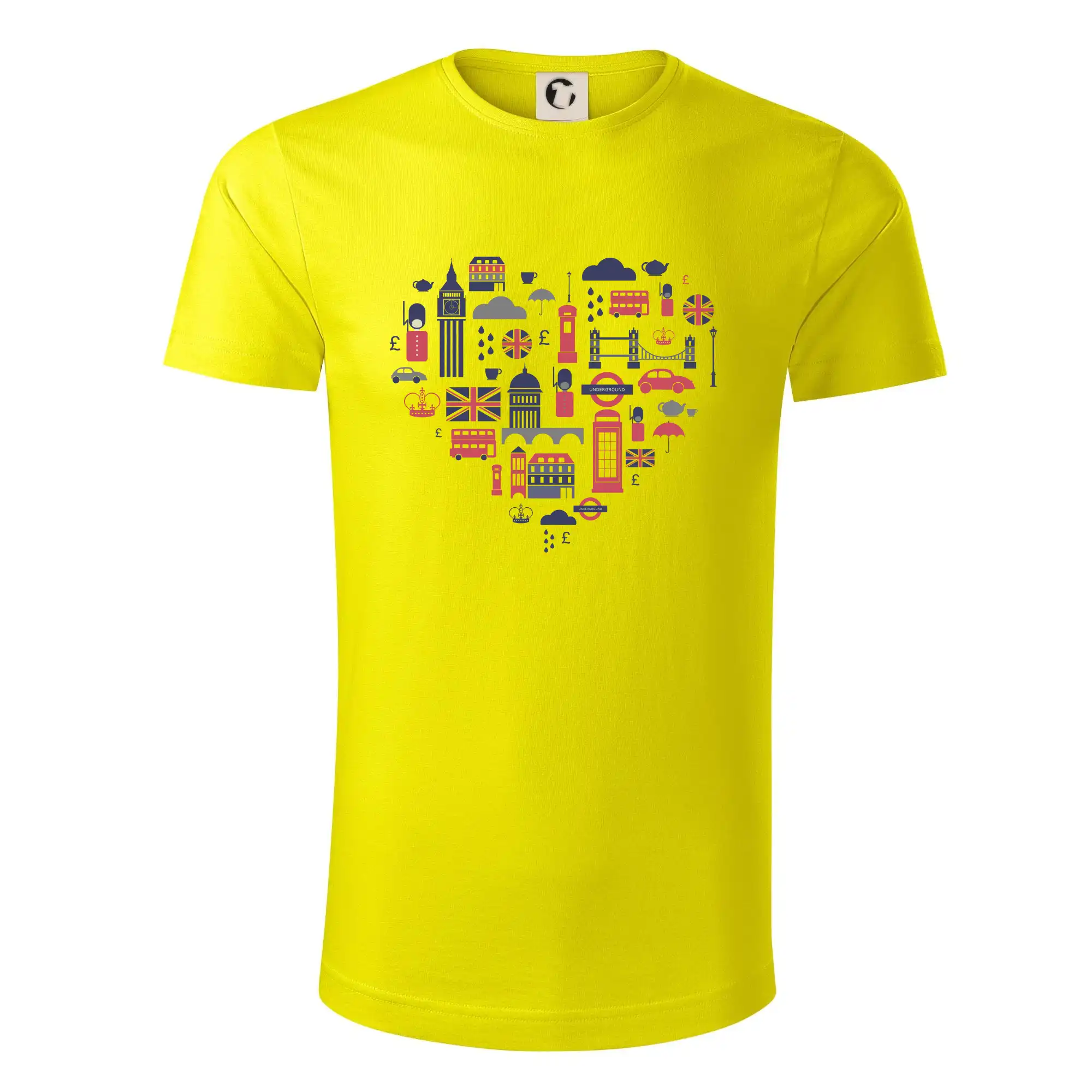 Tričká Anglicko - Anglicko symboly srdce - Tričko z organickej bavlny