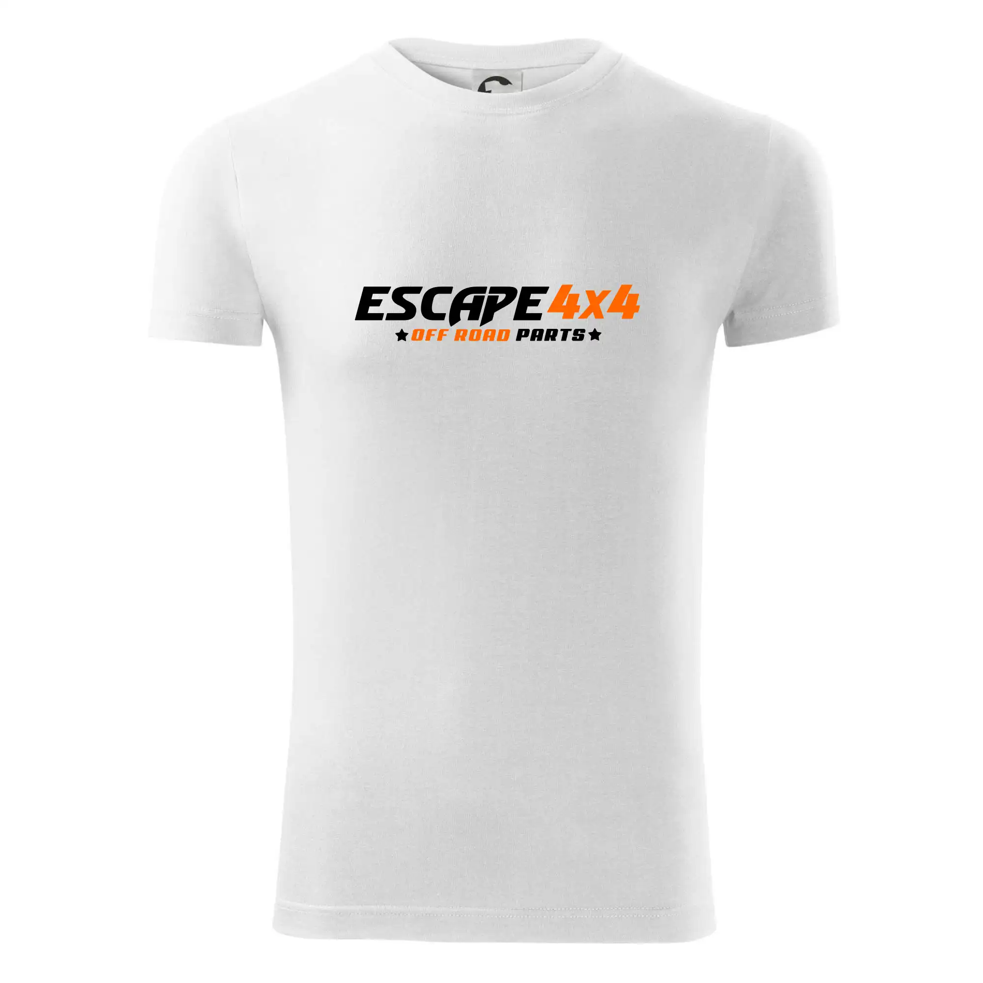 MyShirt tričká - Escape 4x4 Nápis vpředu a pneumatika na zádech - Viper FIT - Pánske zúžené tričko