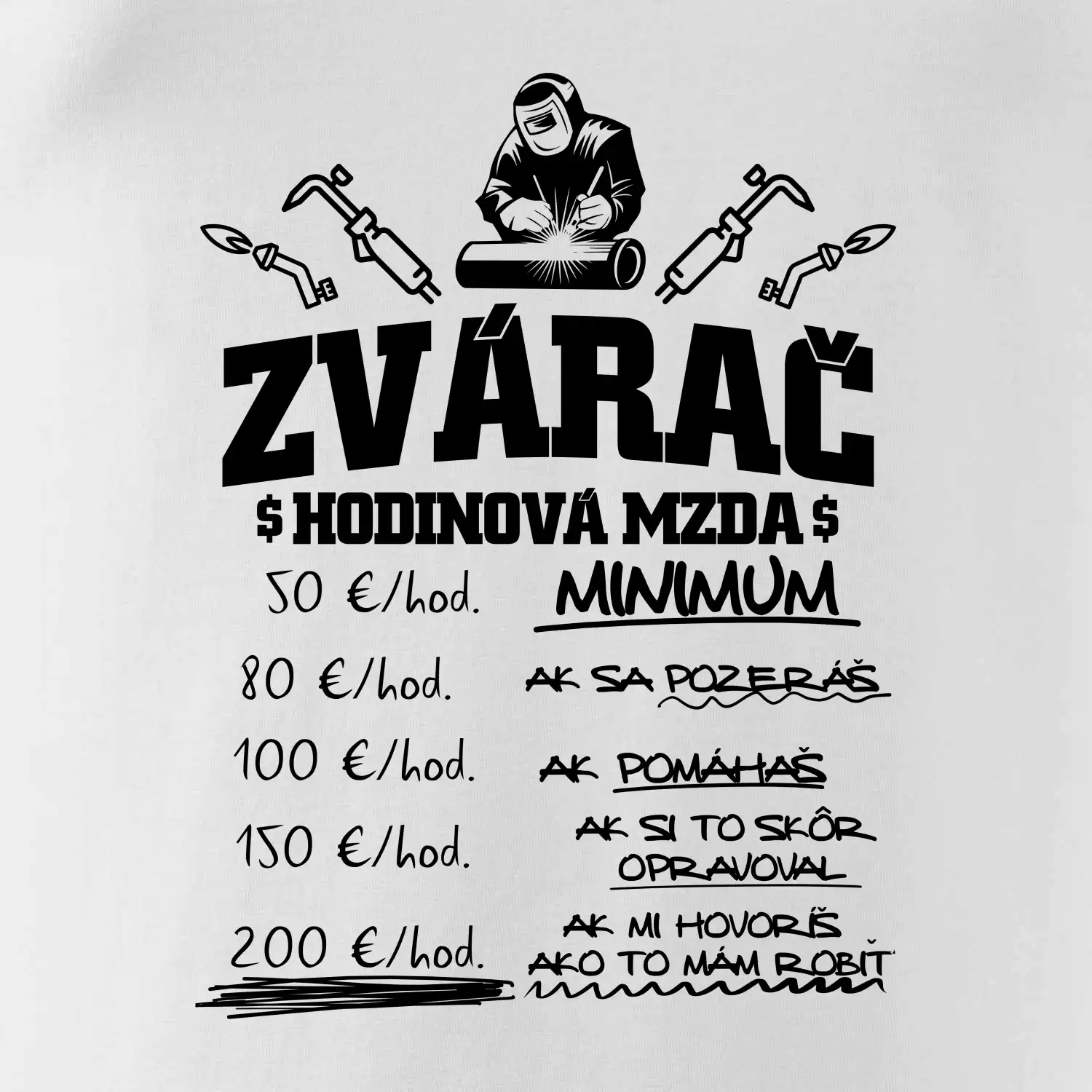 Hodinová mzda zvárač