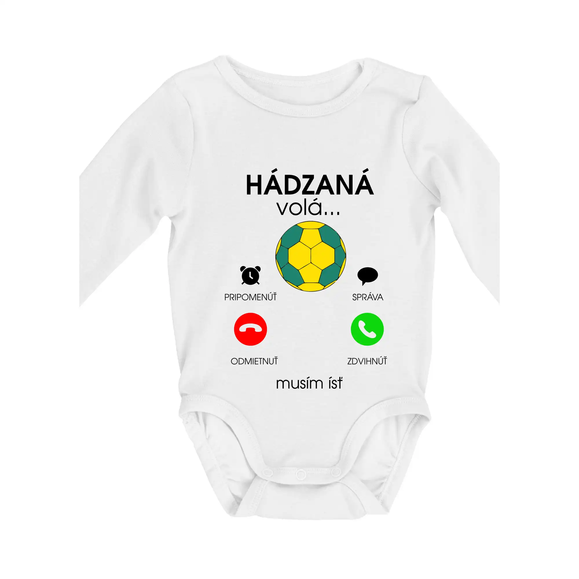Ostatné športy - Hádzaná volá - Body dojčenské s dlhým rukávom