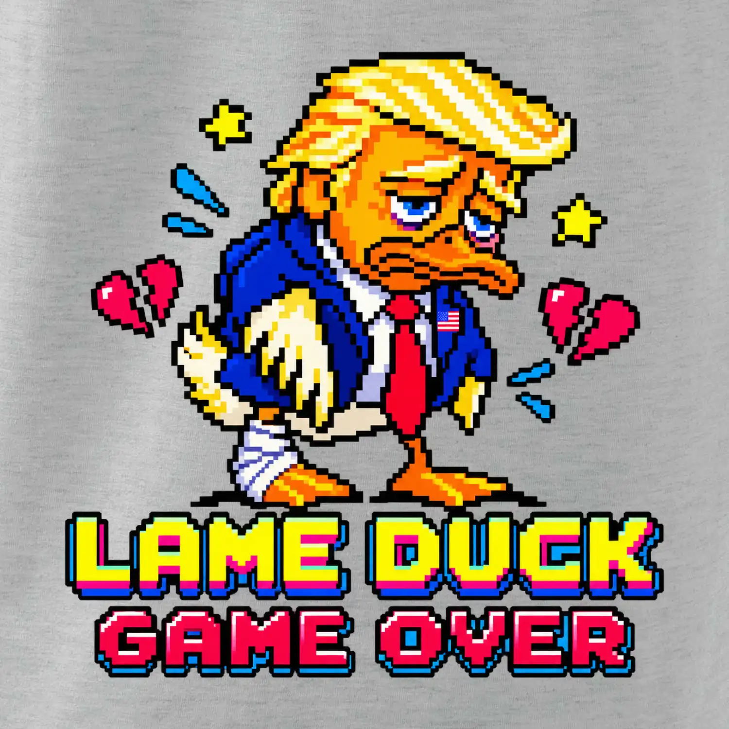 Trump lame duck pixel art game over