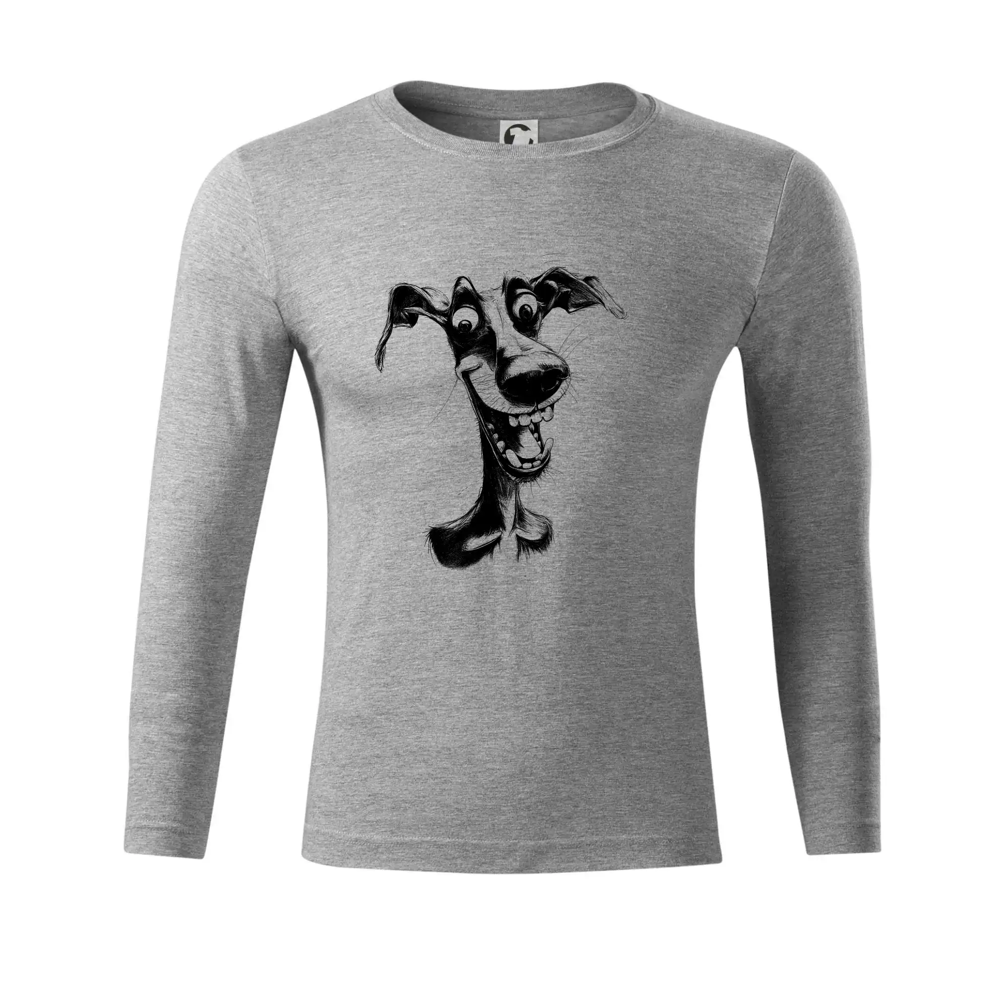 Černobílá karikatura chrt