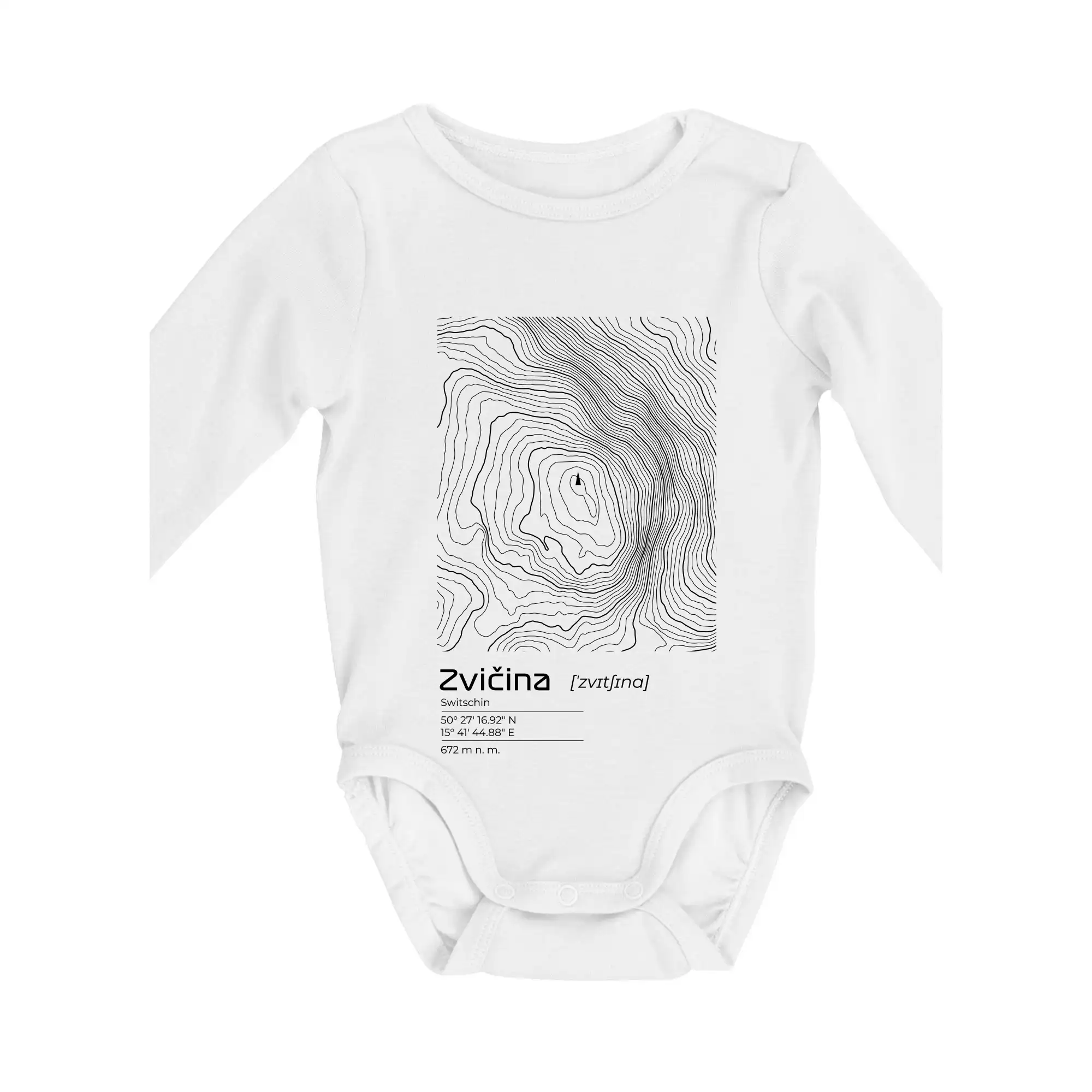 Zvičina - vrstevnice v obdélníku