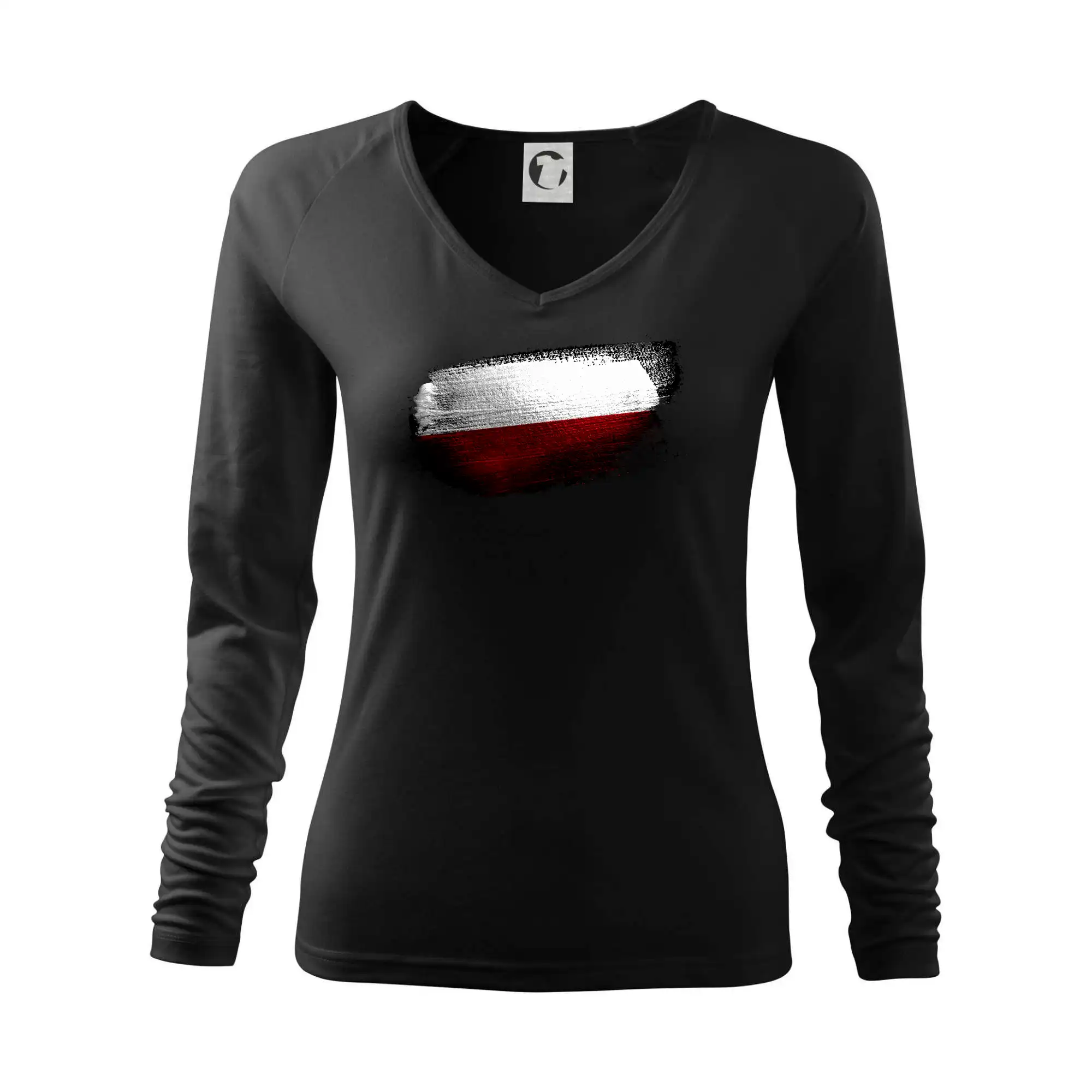 Ostatné mestá / miesta - Poľská vlajka ohryzaná - Tričko dámske Elegance