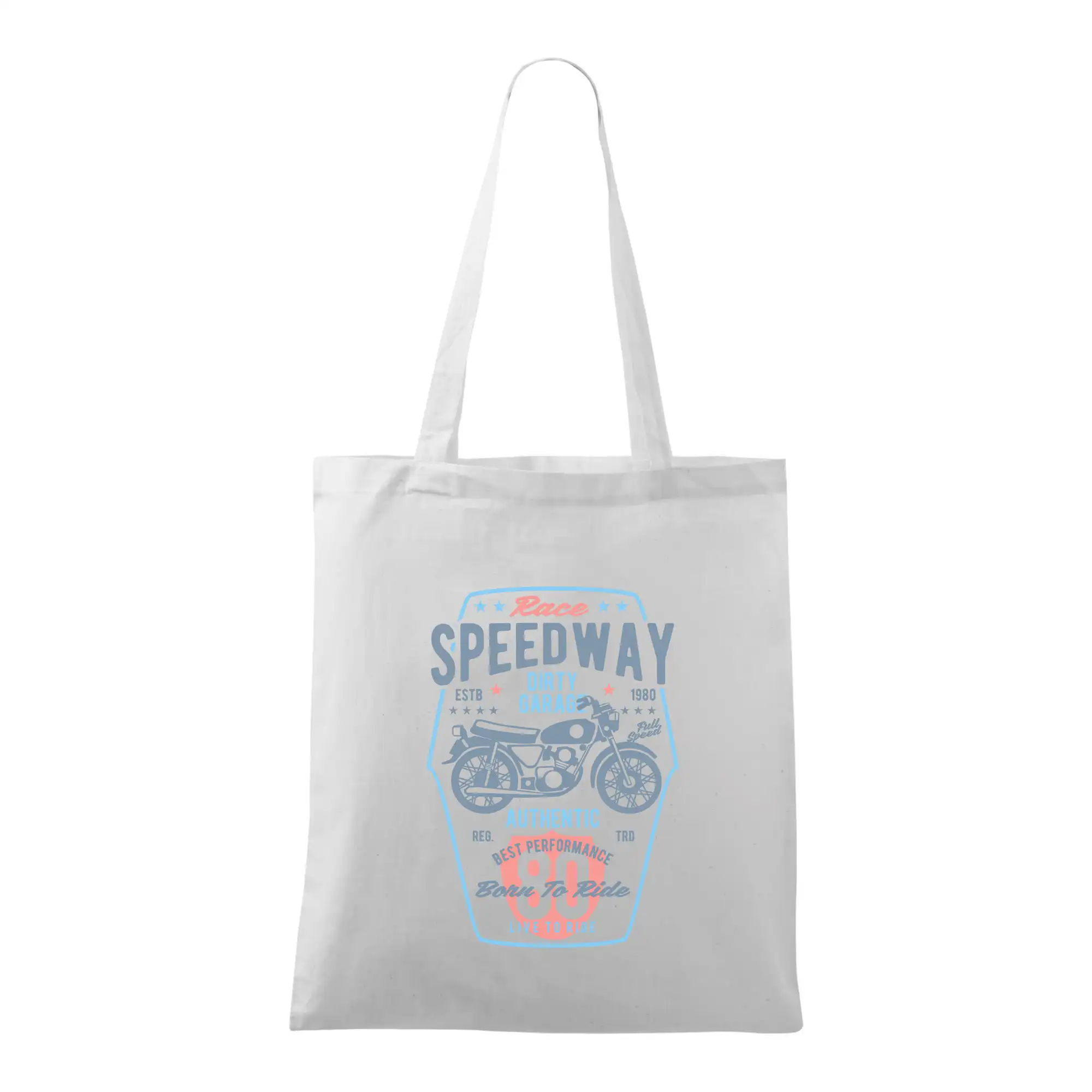 Tričká a mikiny s potlačou motoriek – pre pravých motorkárov - Speedway Motorcycle - Taška bavlnená