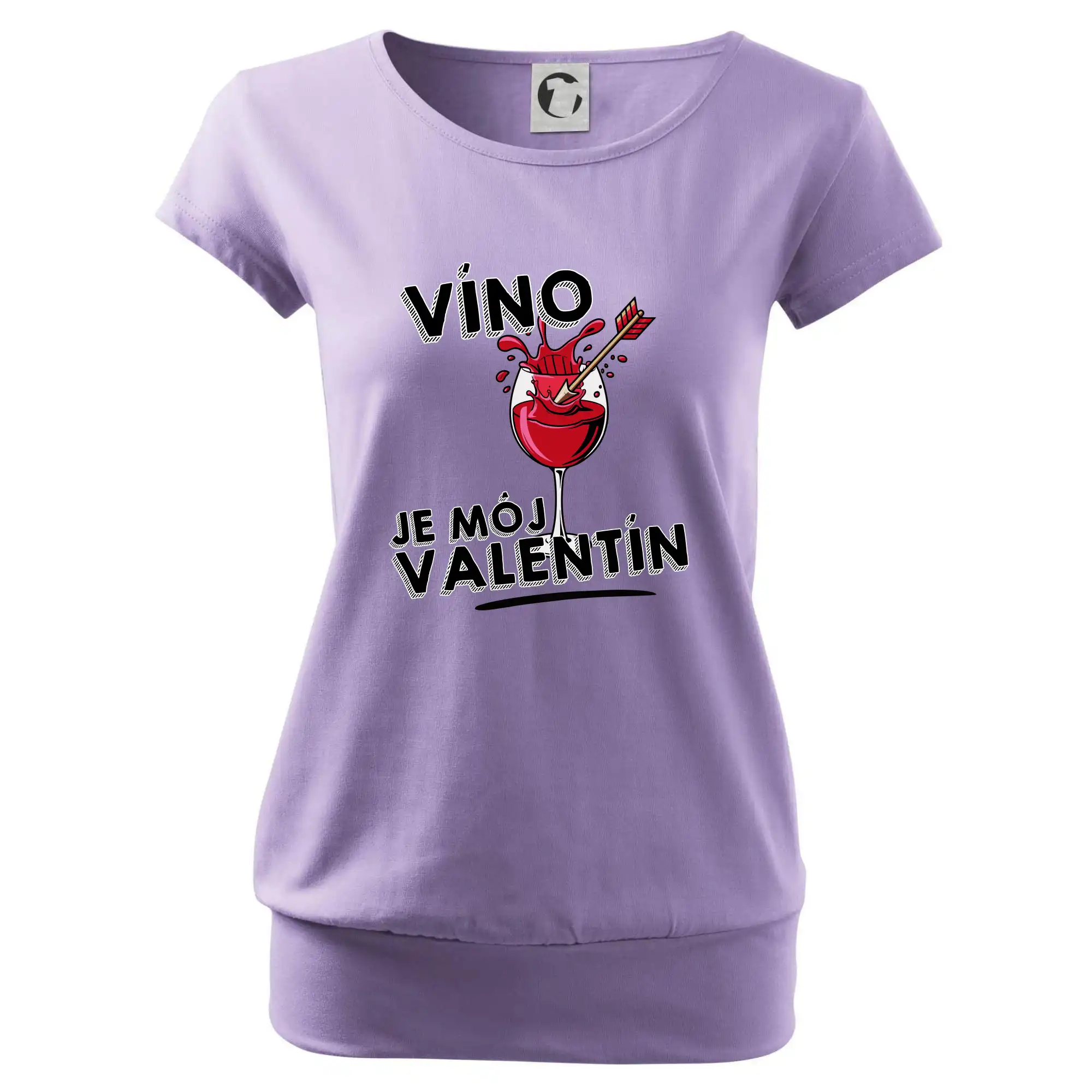 Tričká pre zamilovaných - Víno je môj valentín - Voľné tričko city