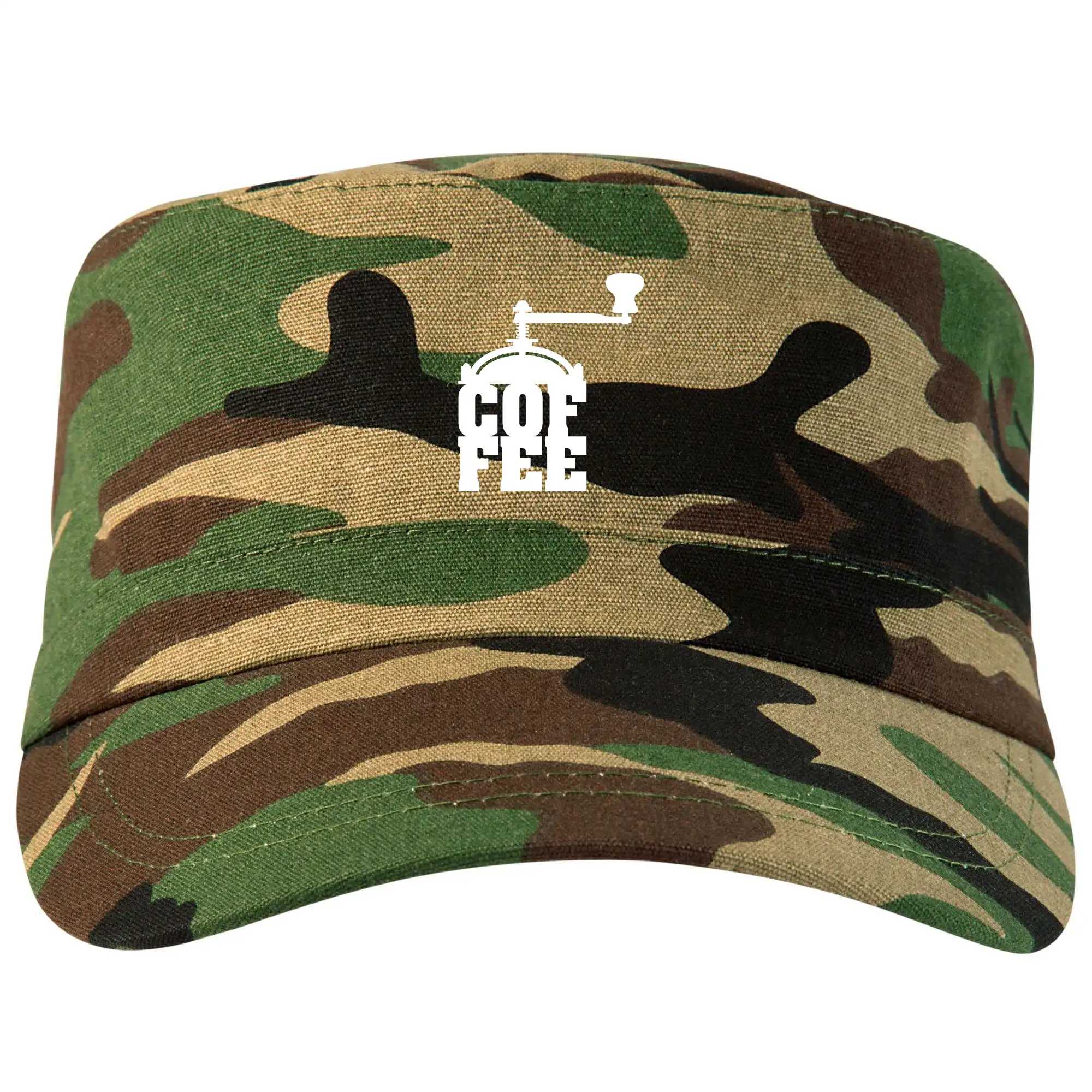 Motívy pre baristu a milovníkov kávy - Coffee mlynček - Šiltovka CAMO